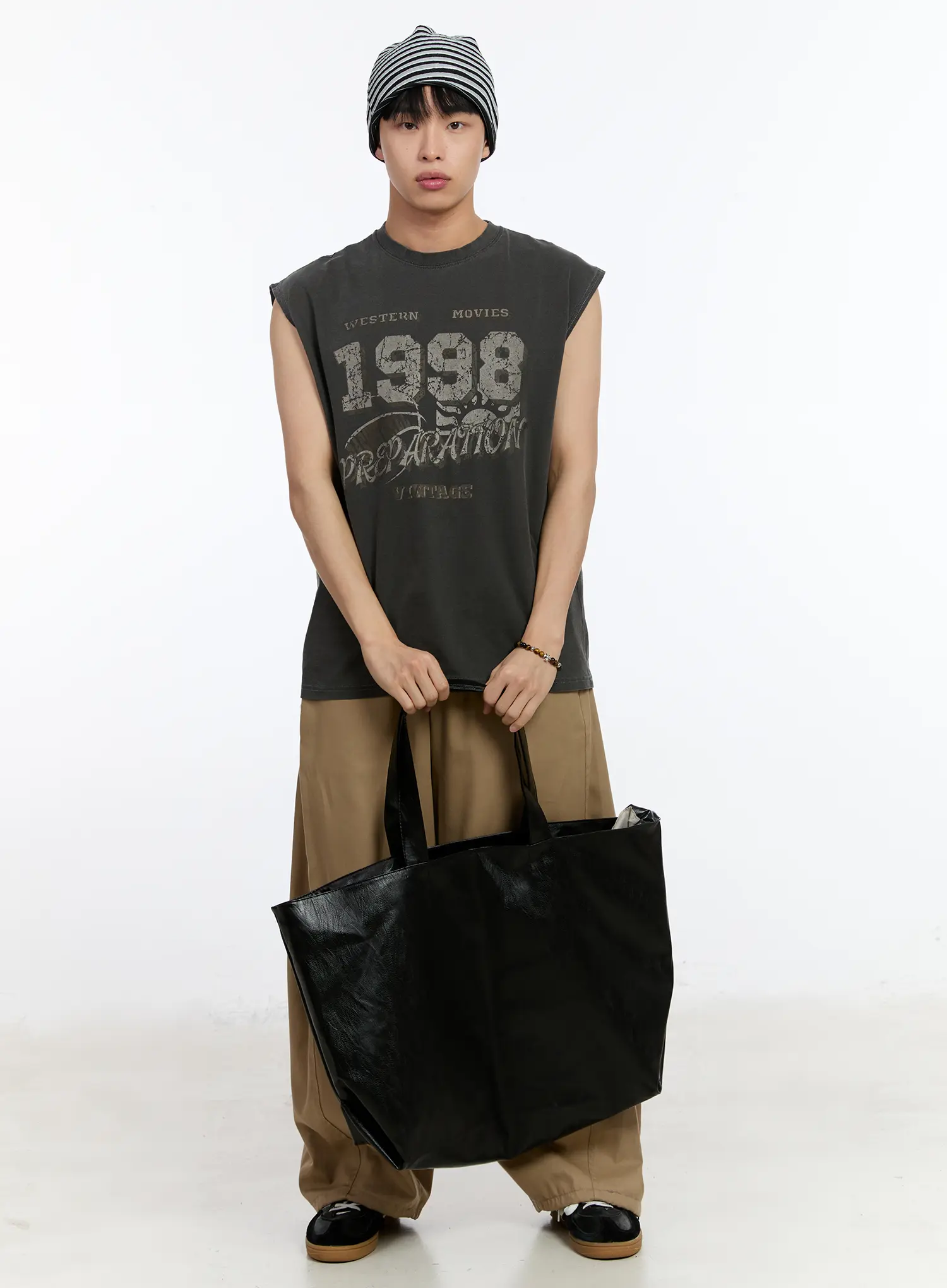 Men's Vintage Graphic Sleeveless Tee IA507 - Image 7