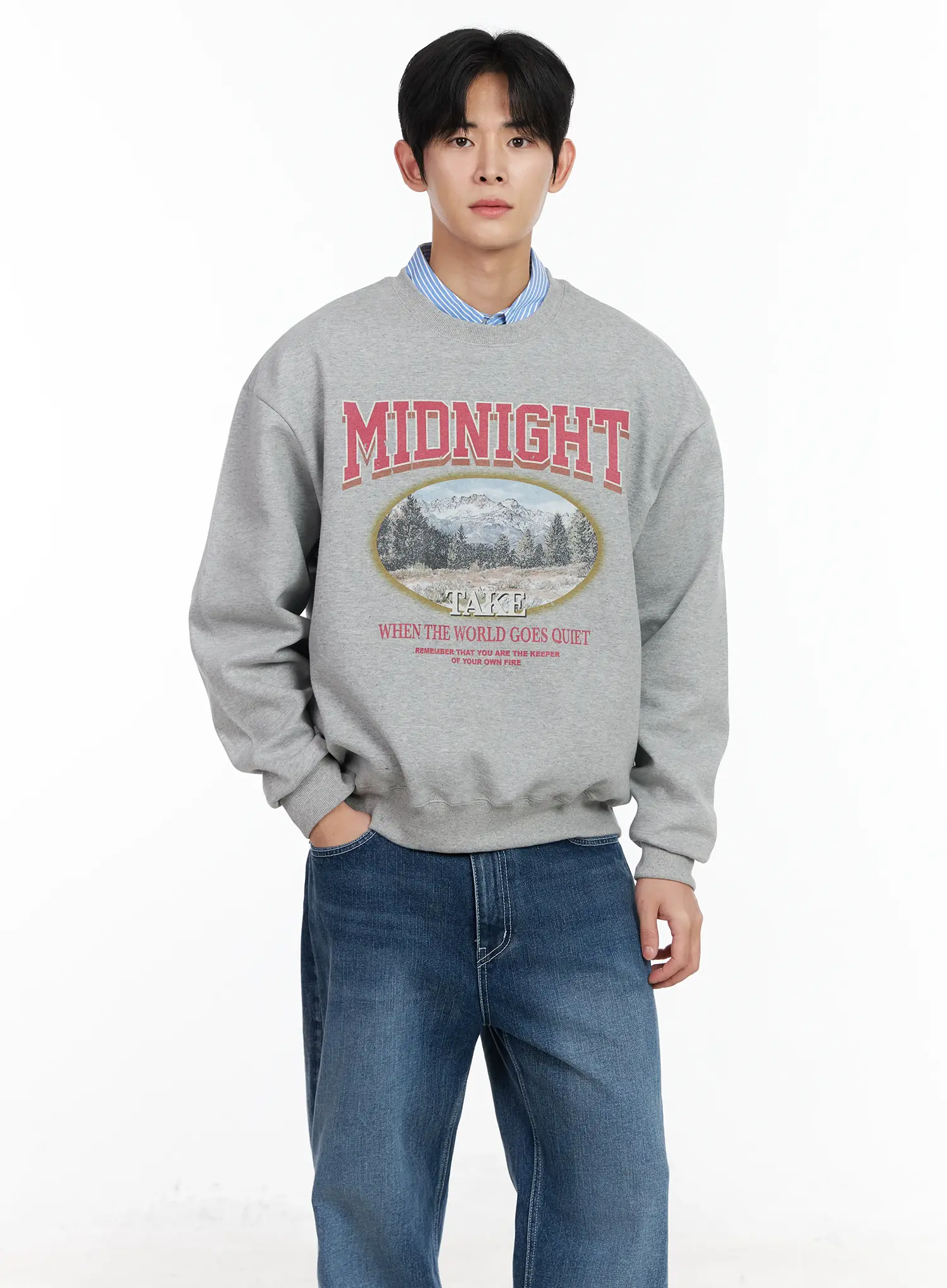 Men's Vintage Print Graphic Sweatshirt IM523 - Image 7