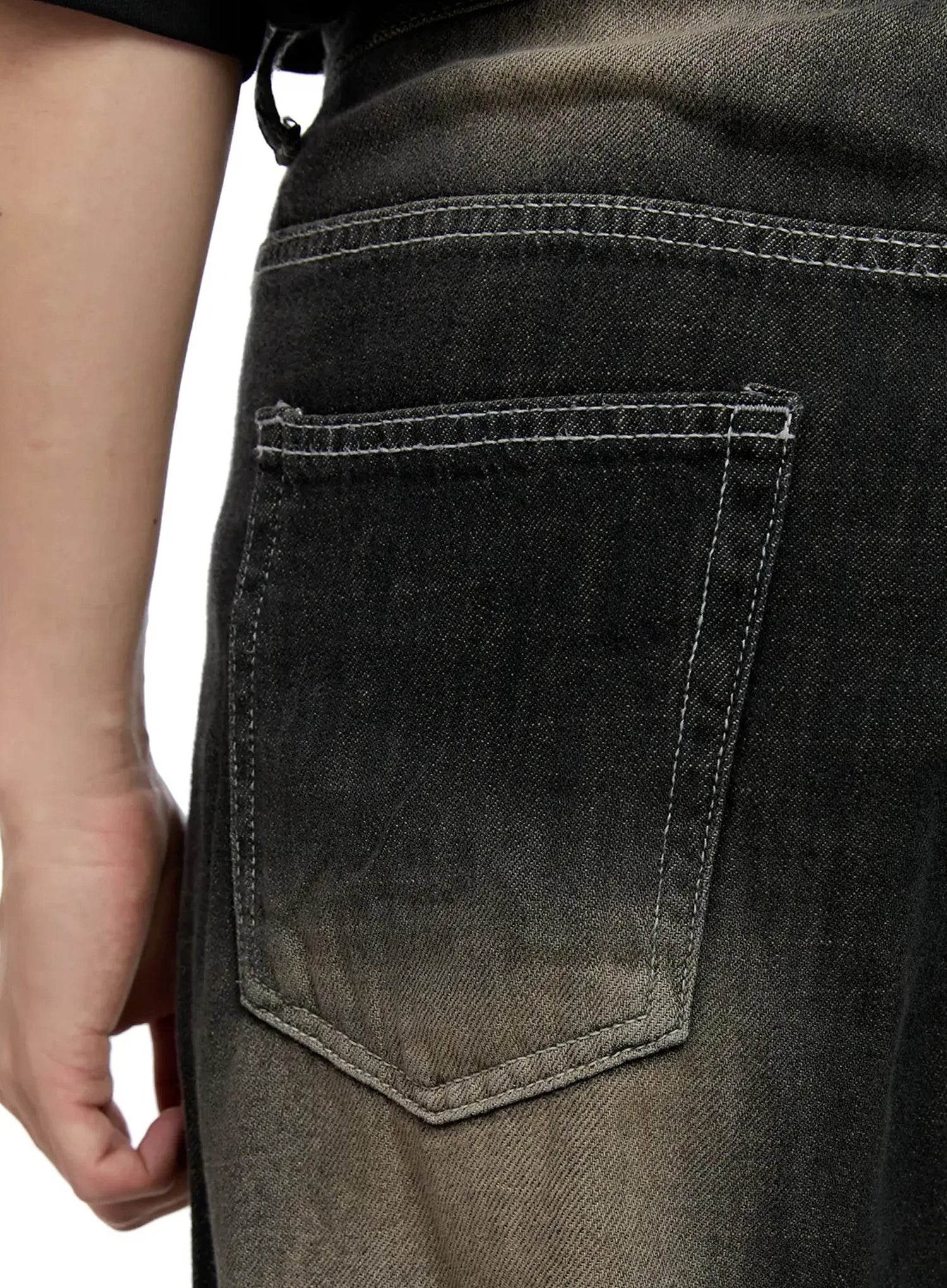 Men's Vintage Wash Baggy Jeans IG520 - Image 8