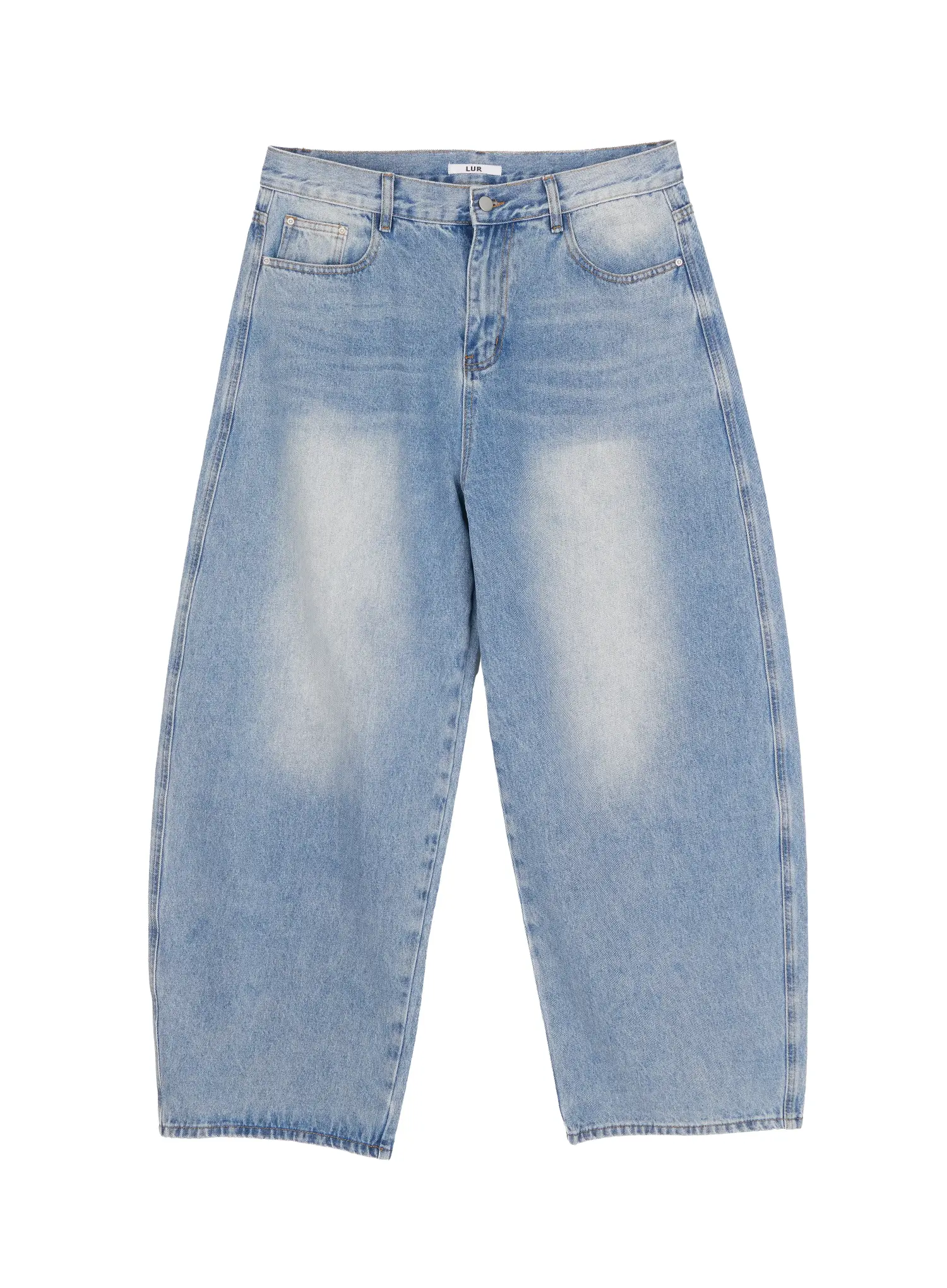 Men's Vintage-Wash Wide Leg Jeans IM518 - Image 12