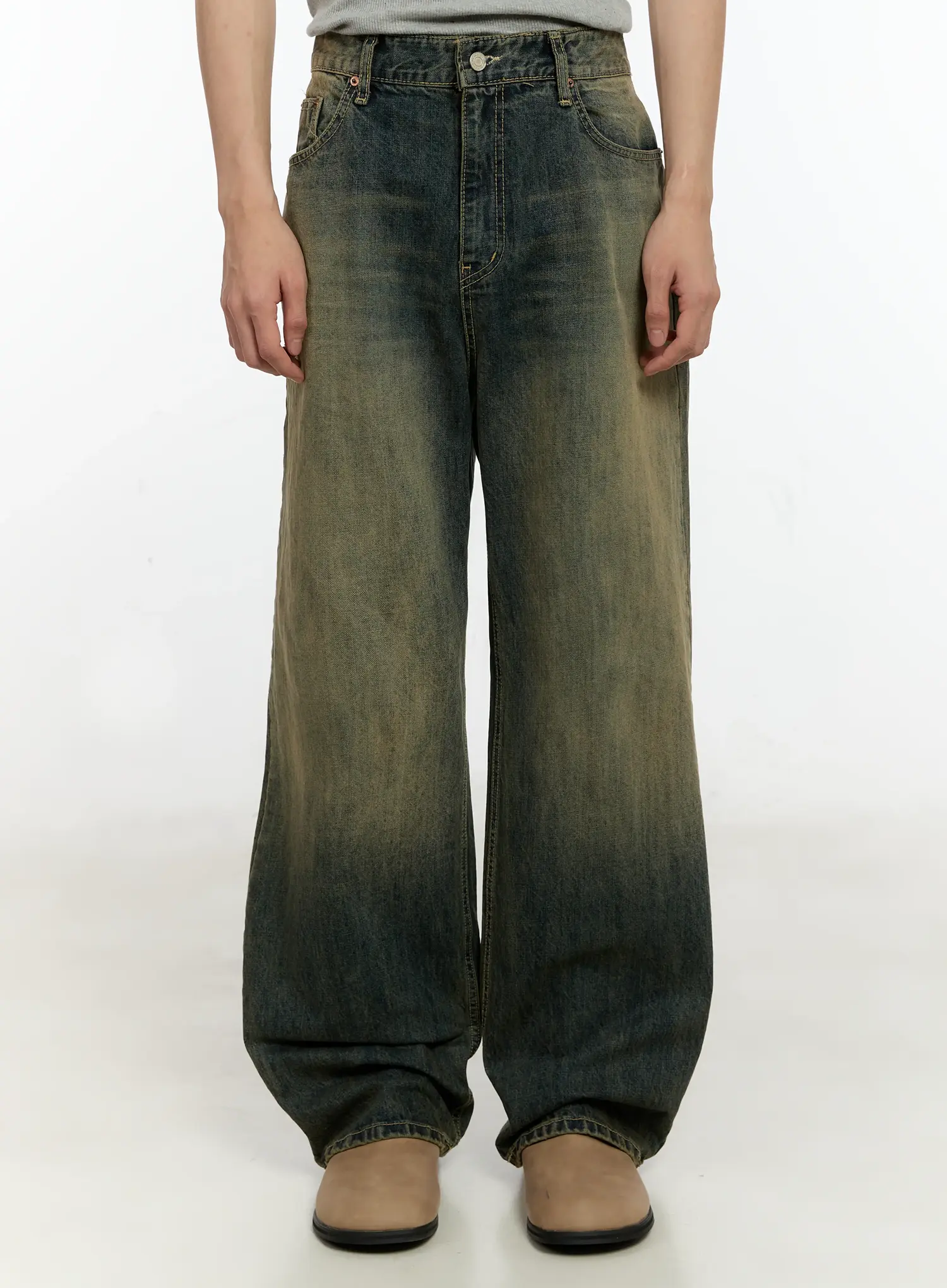 Men's Vintage Washed Baggy Jeans IN503