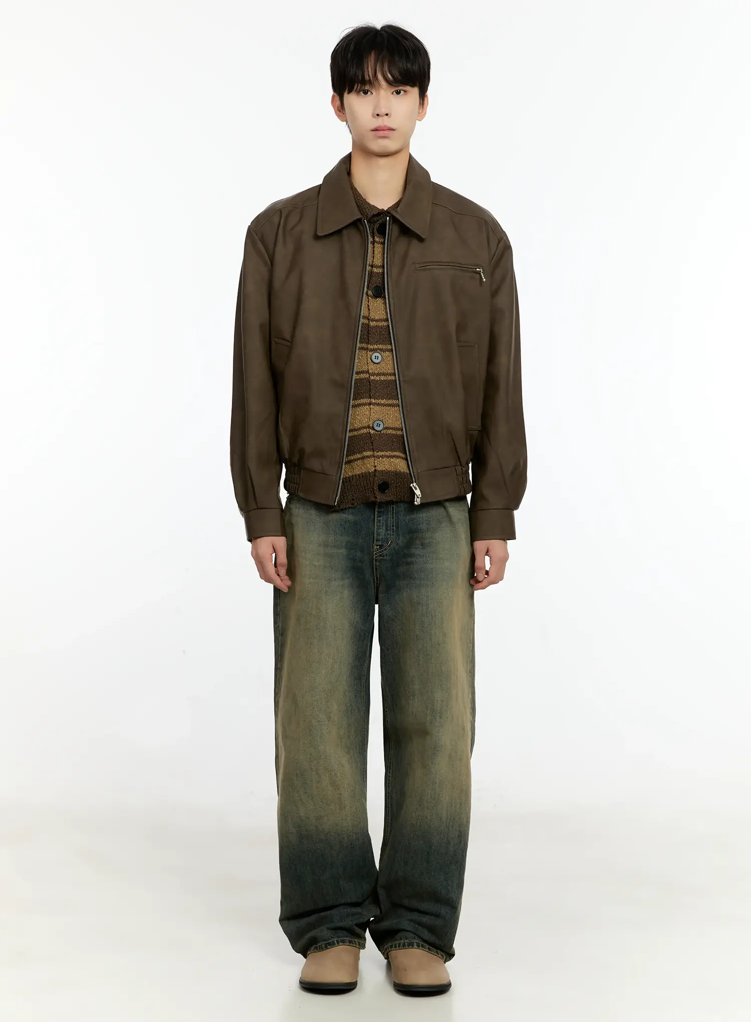 Men's Vintage Washed Baggy Jeans IN503 - Image 3