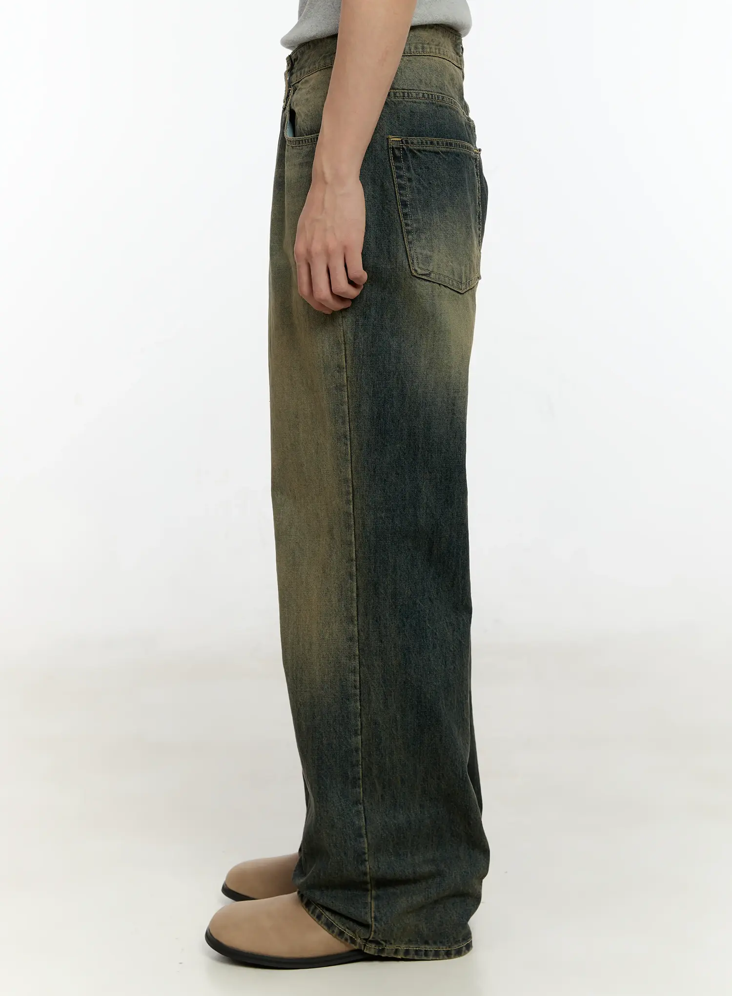 Men's Vintage Washed Baggy Jeans IN503 - Image 5