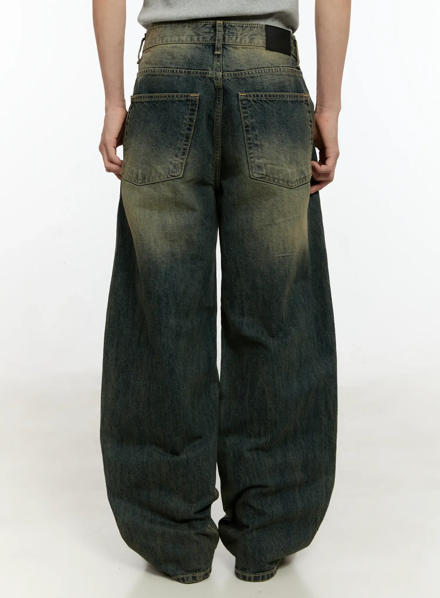 Men's Vintage Washed Baggy Jeans IN503 - Image 6