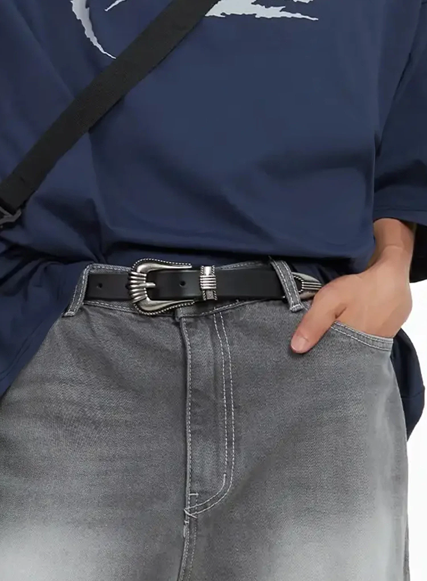 Men's Vintage Western Belt IL516 - Image 2