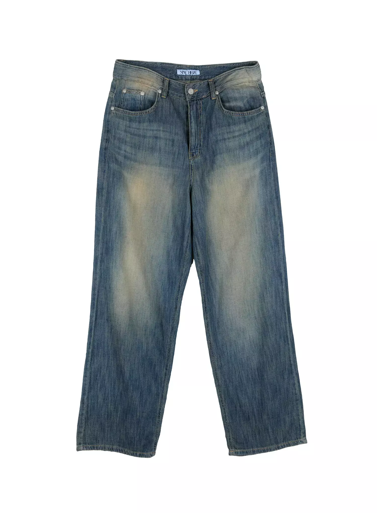 Men's Vintage Wide-Leg Jeans IG520 - Image 15