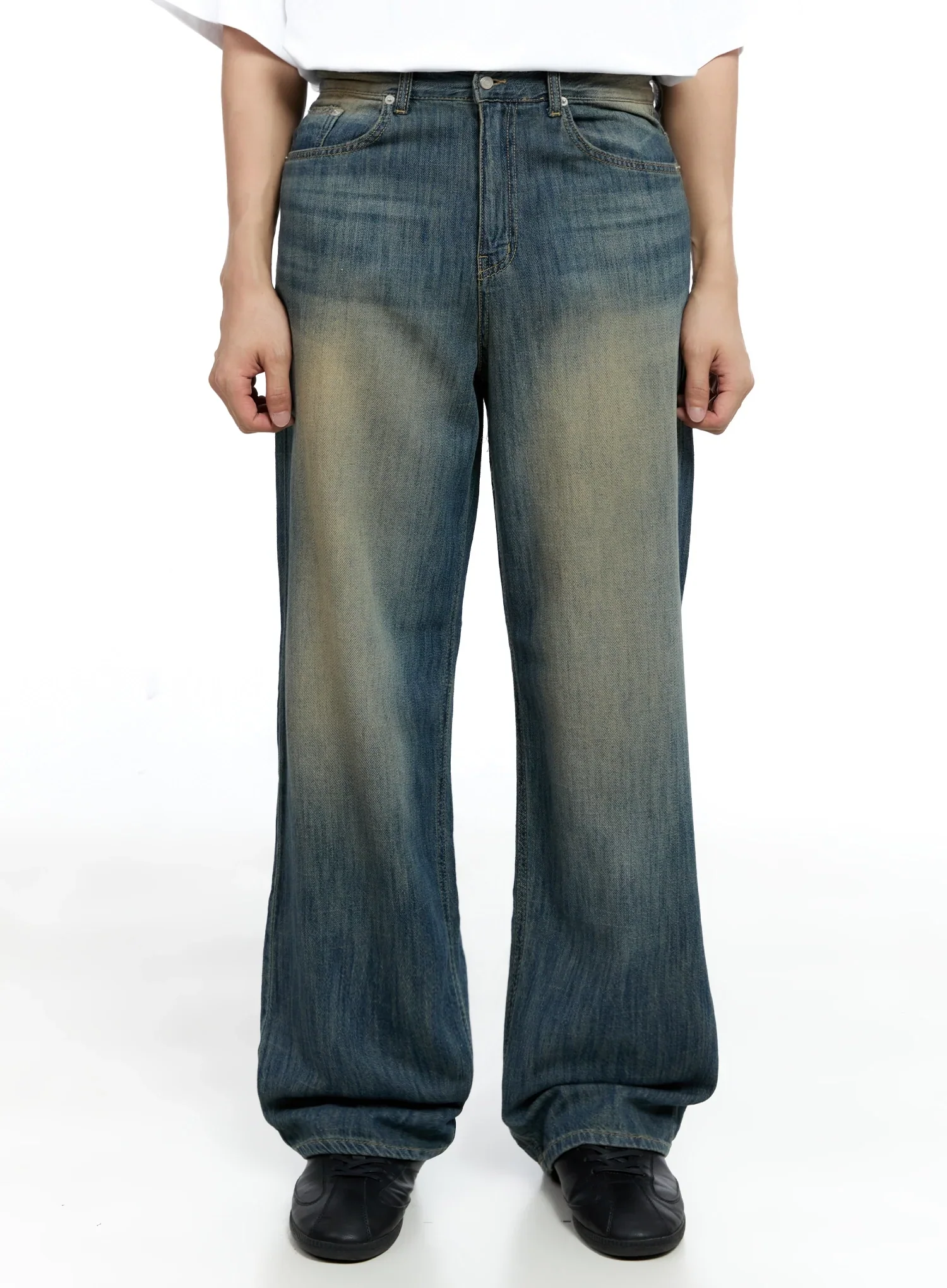 Men's Vintage Wide-Leg Jeans IG520 - Image 2