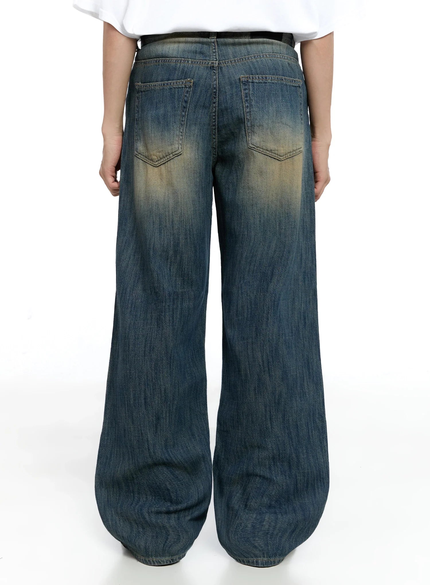 Men's Vintage Wide-Leg Jeans IG520 - Image 6