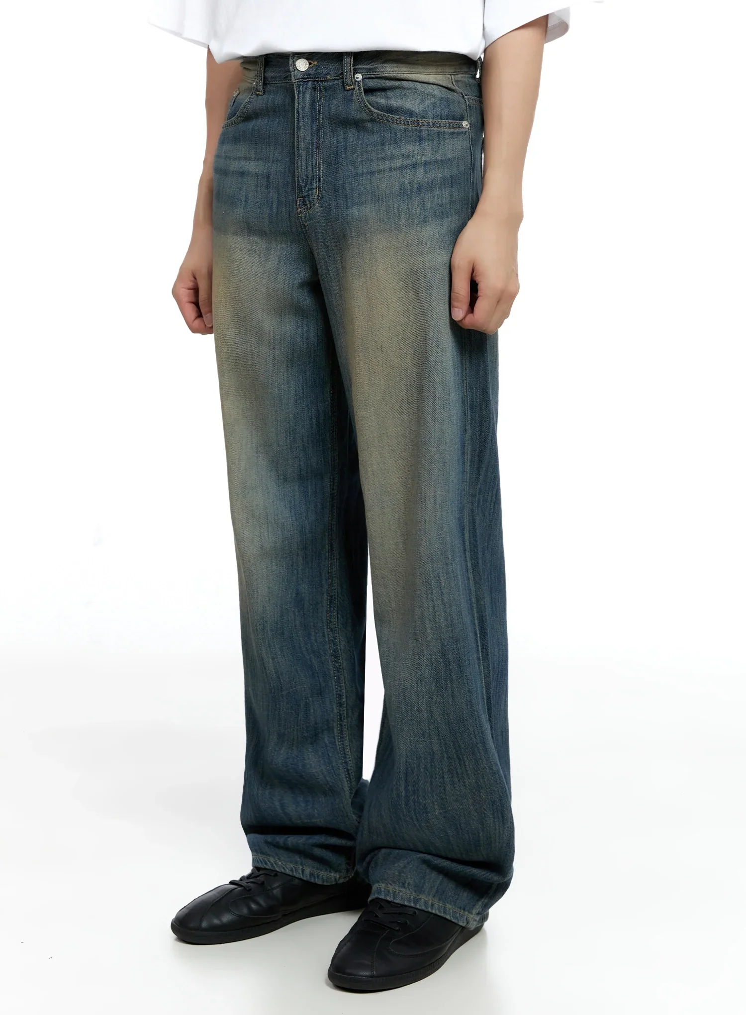 Men's Vintage Wide-Leg Jeans IG520 - Image 7