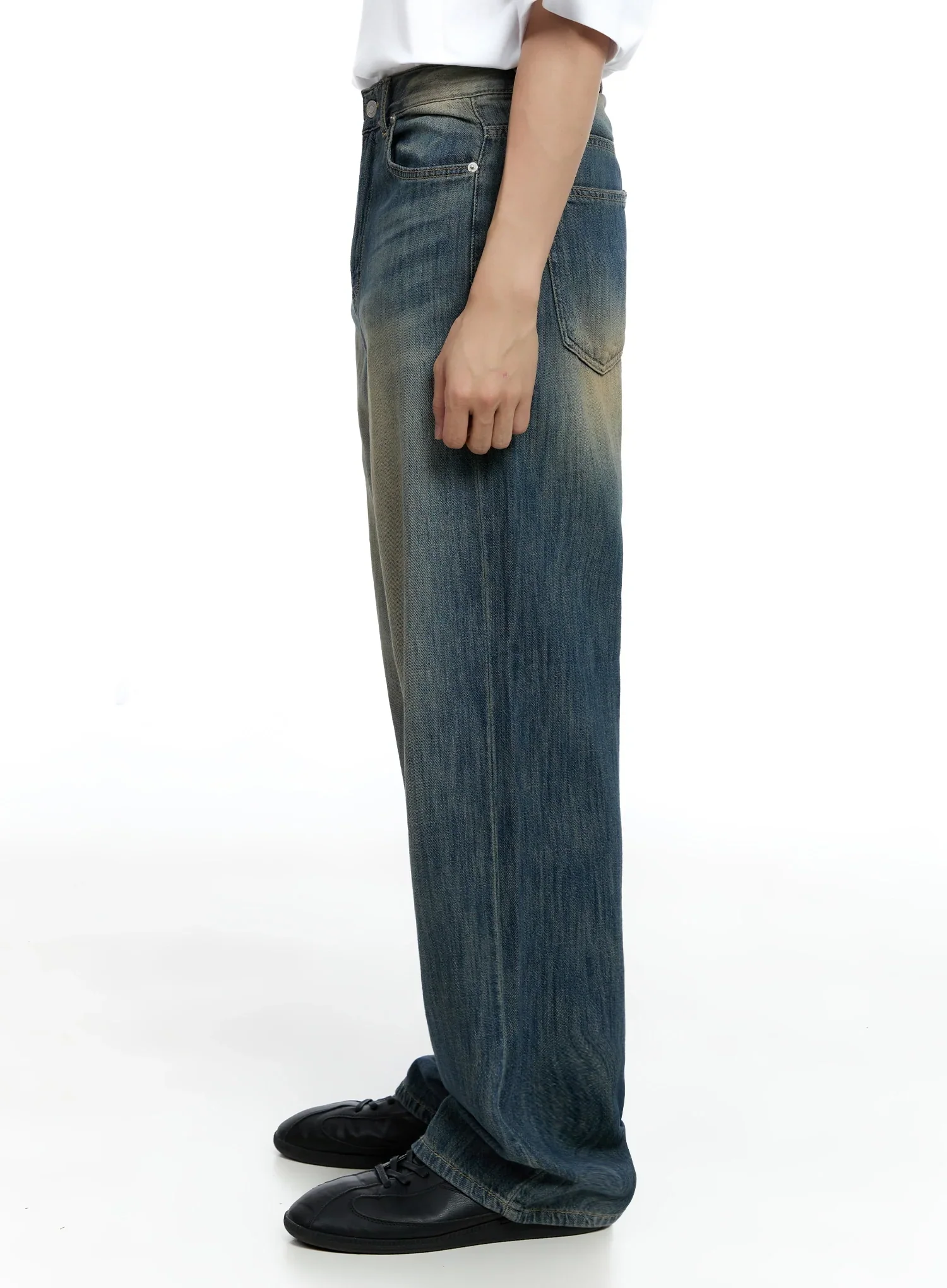 Men's Vintage Wide-Leg Jeans IG520 - Image 8