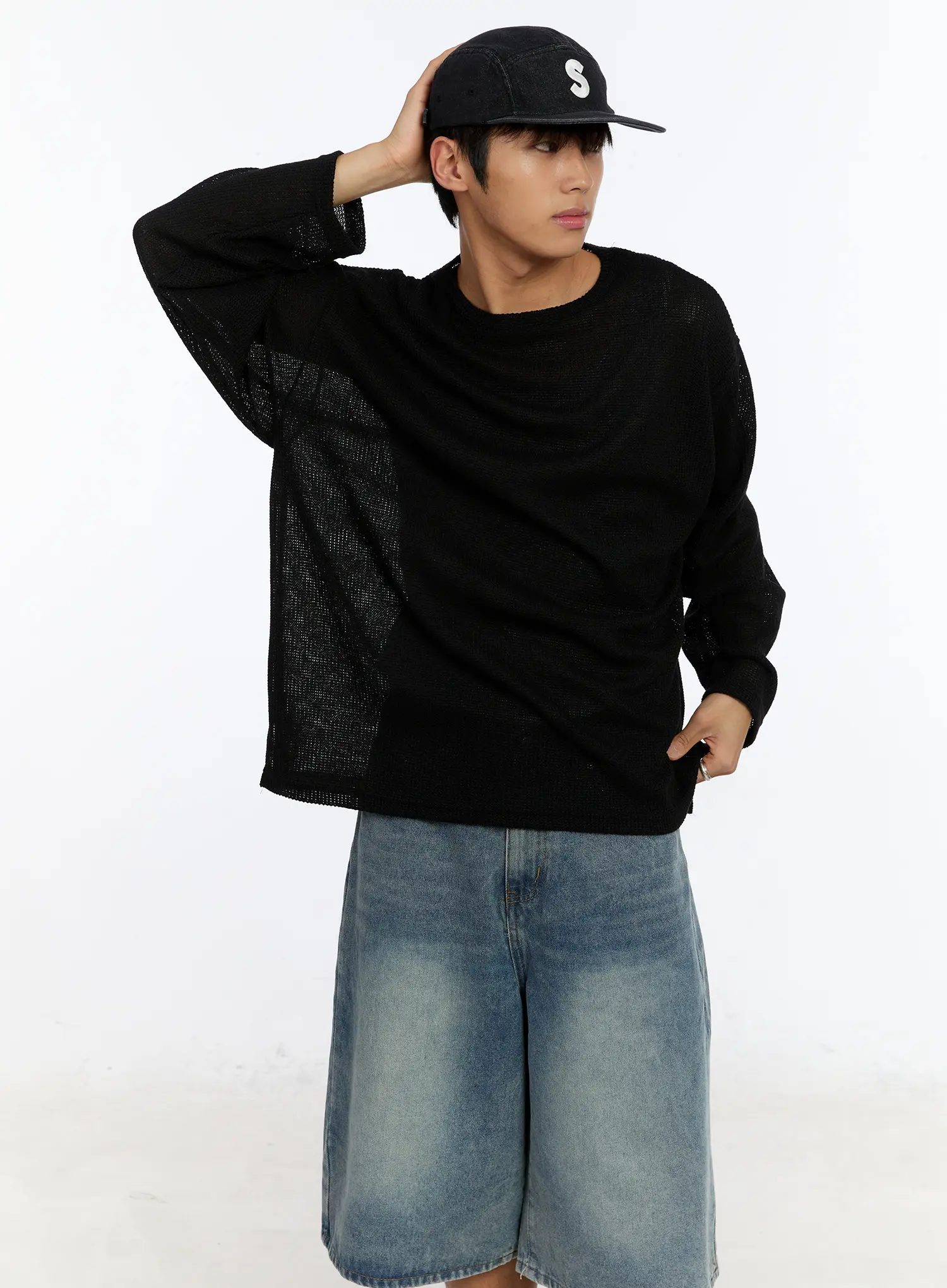 Men's Waffle Knit Long Sleeve Top IM530