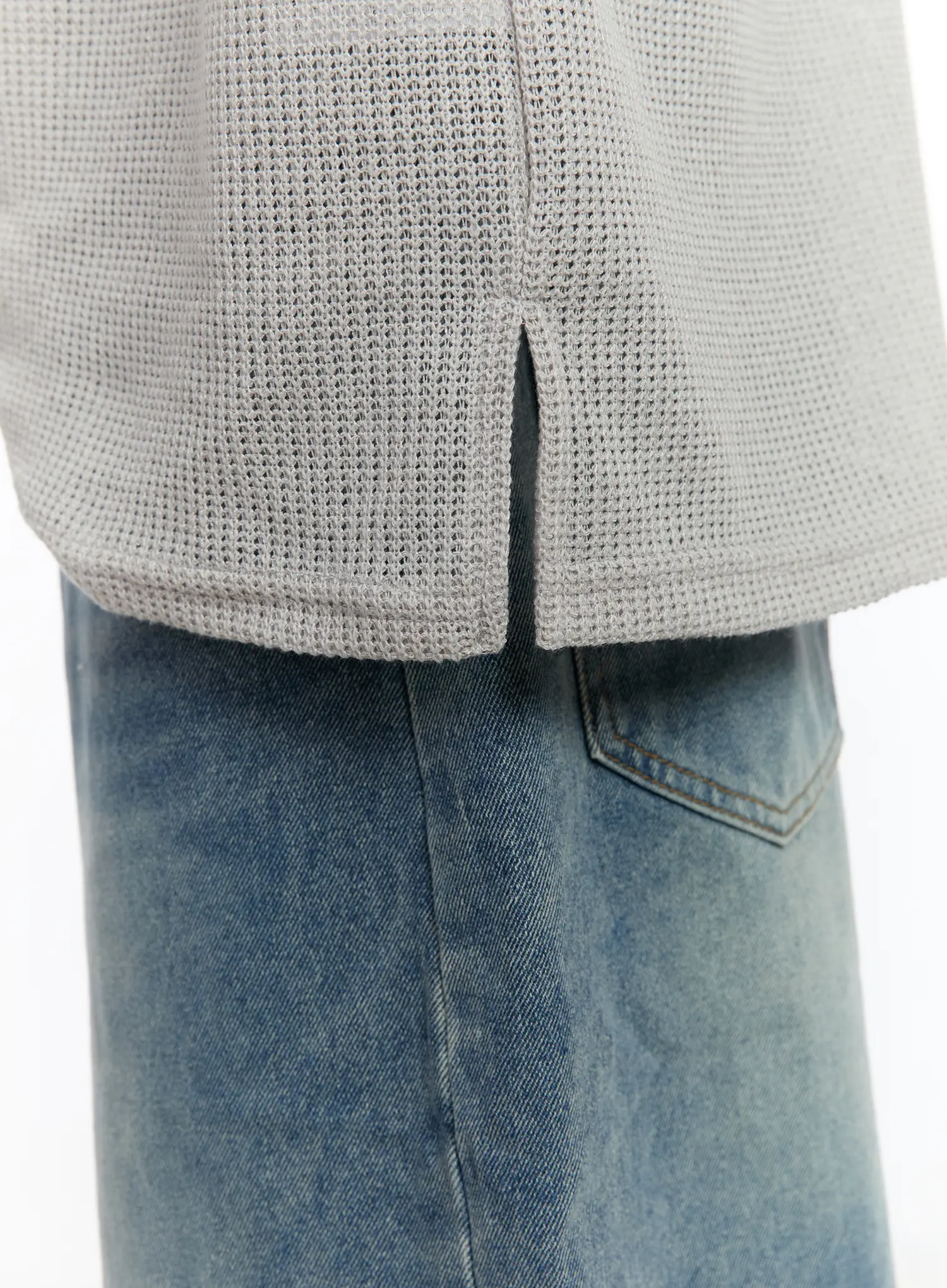 Men's Waffle Knit Long Sleeve Top IM530 - Image 10
