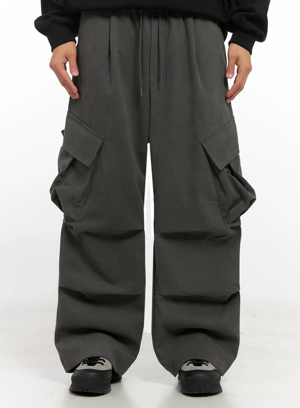 Men's Warm Wide-Fit Cargo Pants ID406 - Image 2