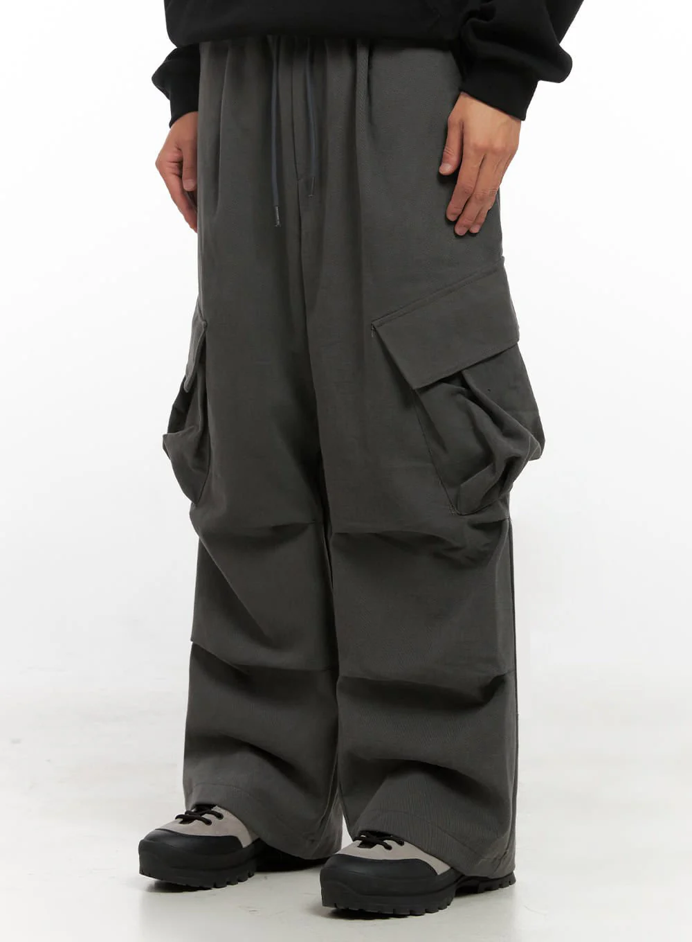 Men's Warm Wide-Fit Cargo Pants ID406 - Image 6