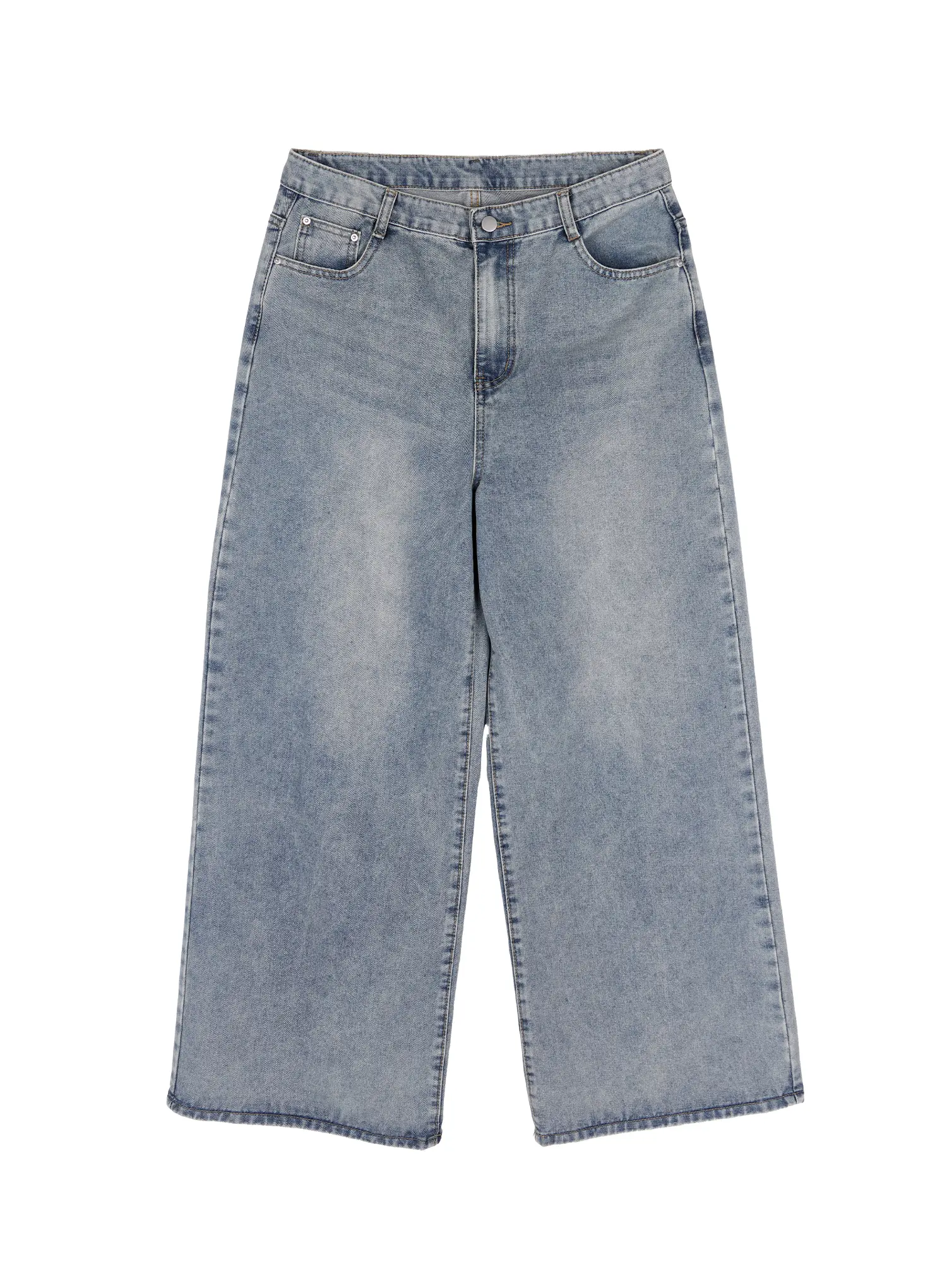 Men's Washed Baggy Jeans IA520 - Image 11