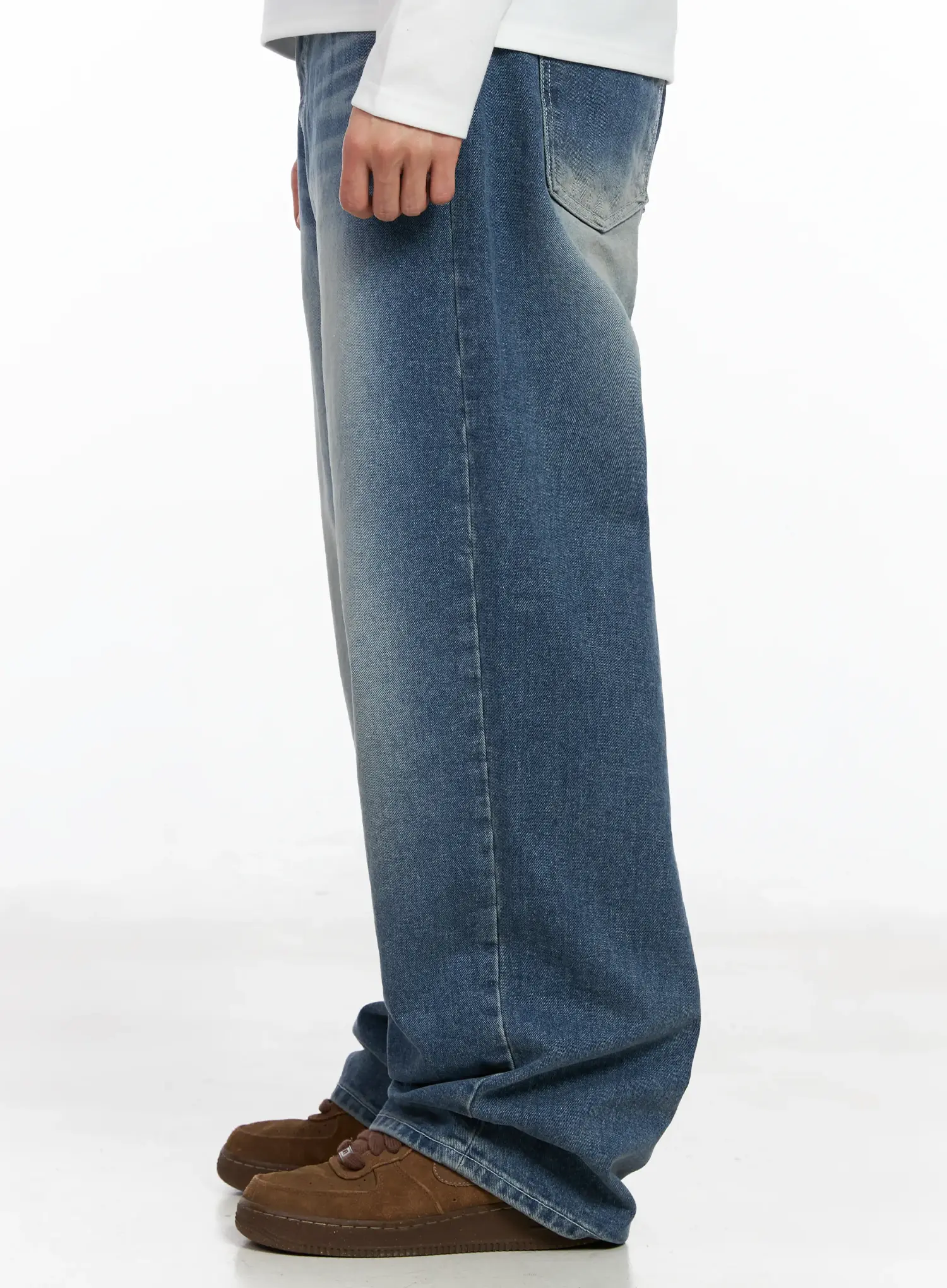 Men's Washed Baggy Jeans IM516 - Image 6