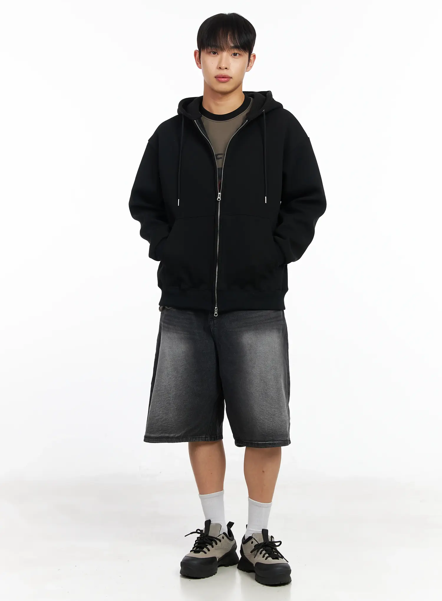Men's Washed Bermuda Jeans IM516 - Image 11