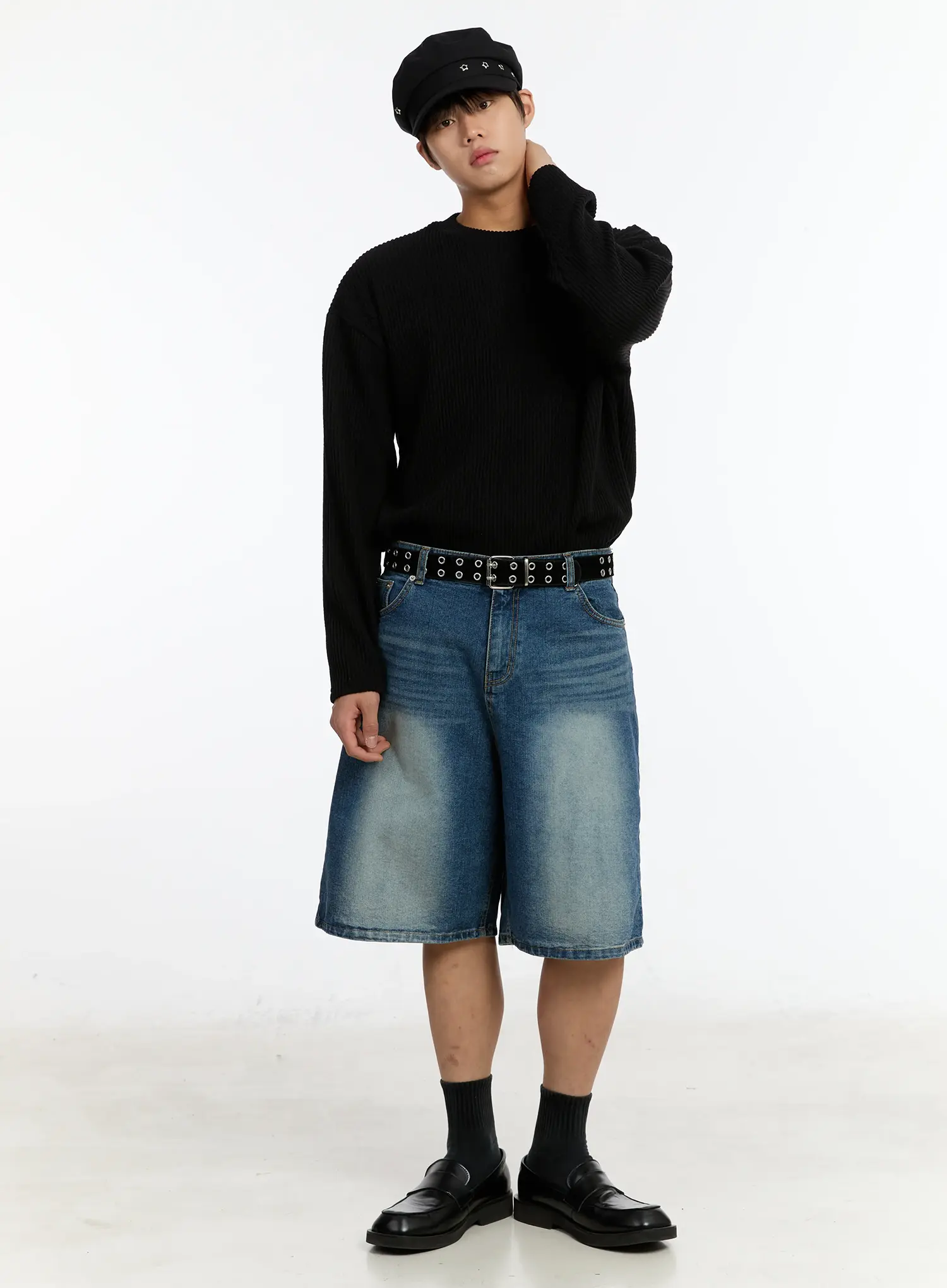 Men's Washed Bermuda Jorts IM503 - Image 2