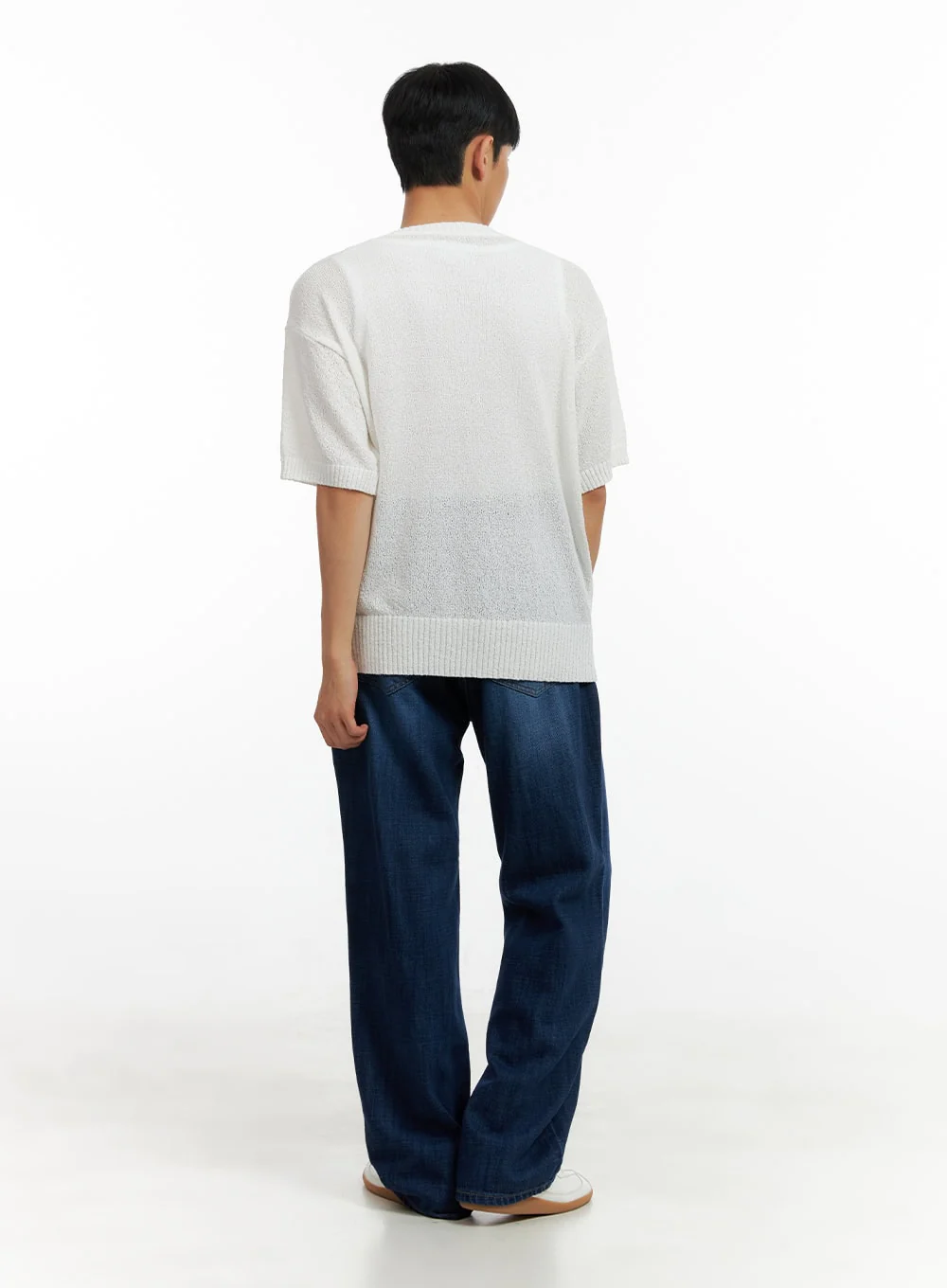 Men's Washed Cotton Denim Jeans CL429 - Image 7