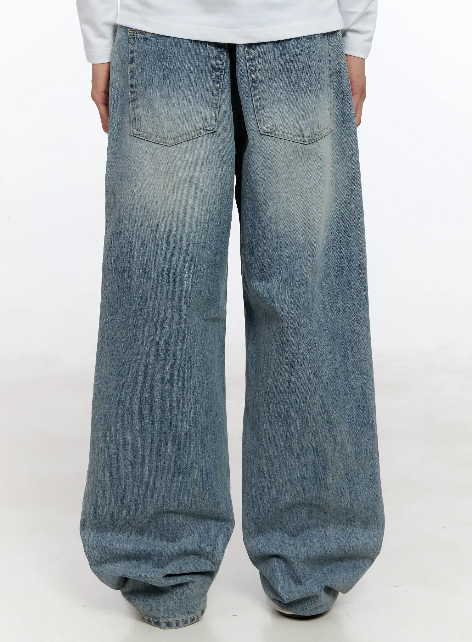 Men's Washed Denim Jeans IN512 - Image 6