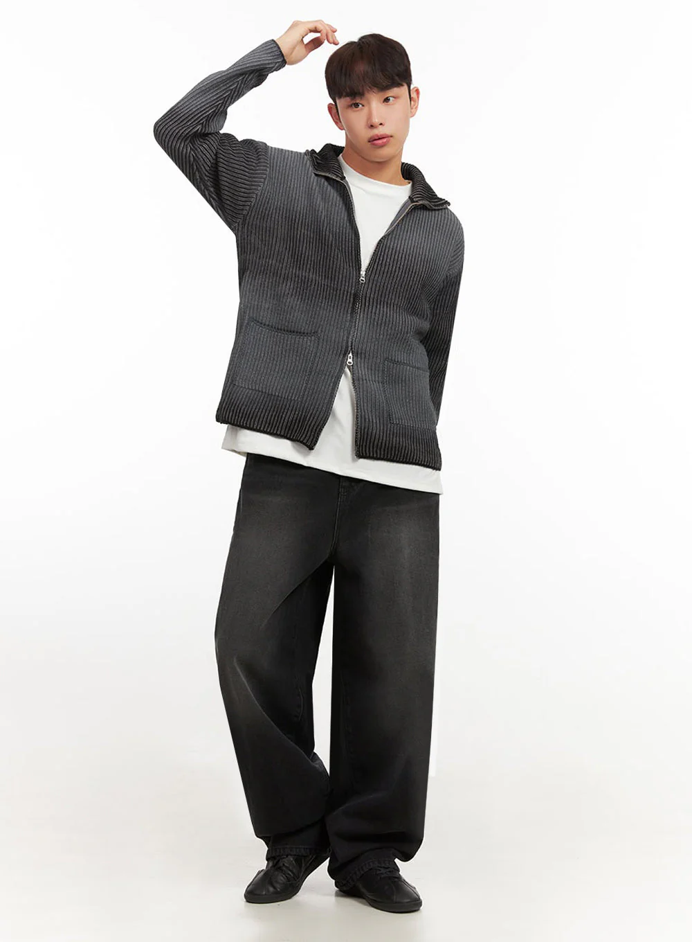 Men's Washed Relaxed-Fit Jeans IF517 - Image 4