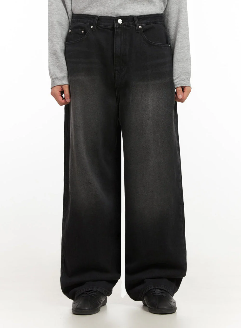 Men's Washed Relaxed-Fit Jeans IF517 - Image 5