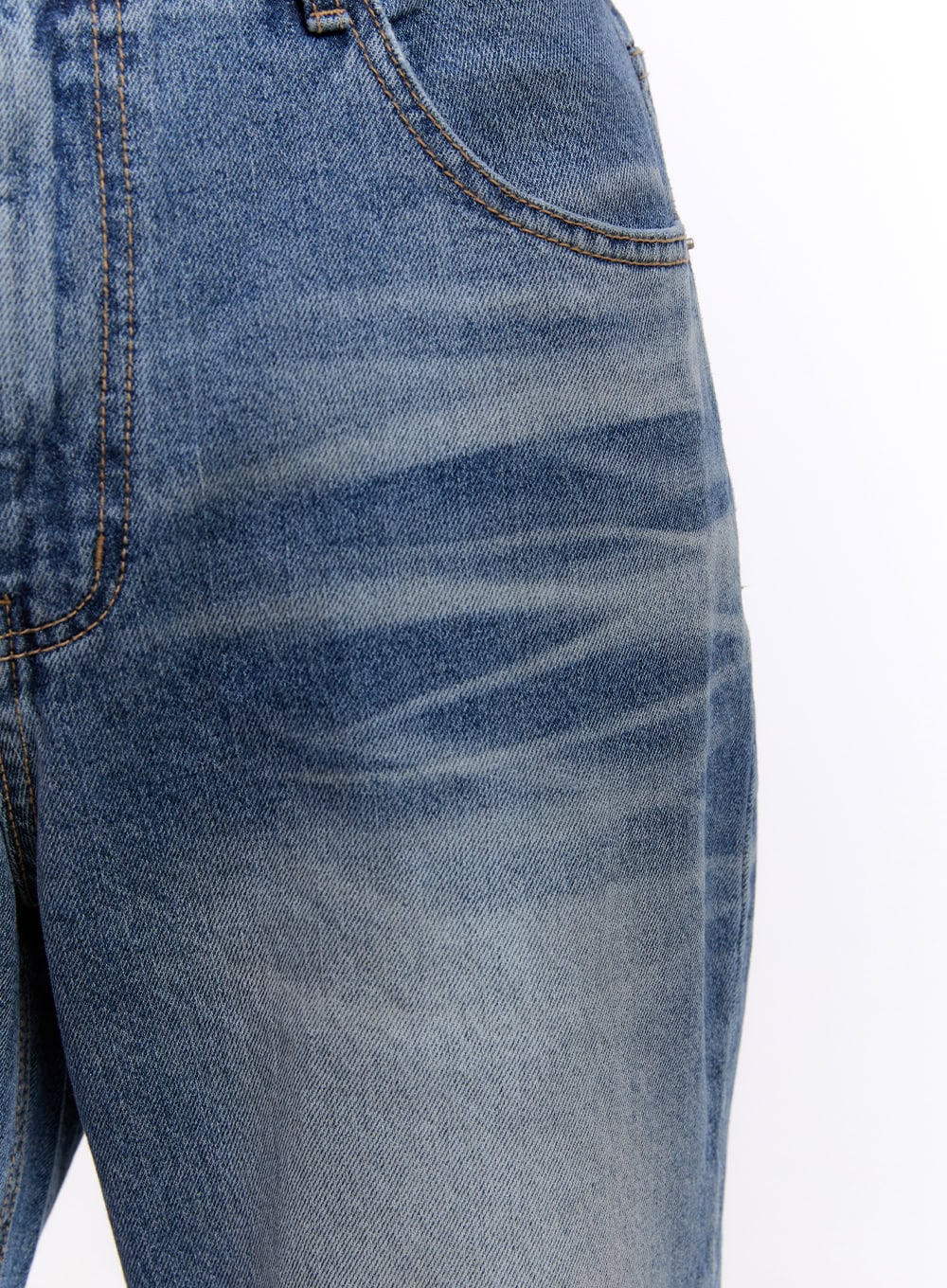 Men's Washed Semi-Flared Jeans IM512 - Image 4