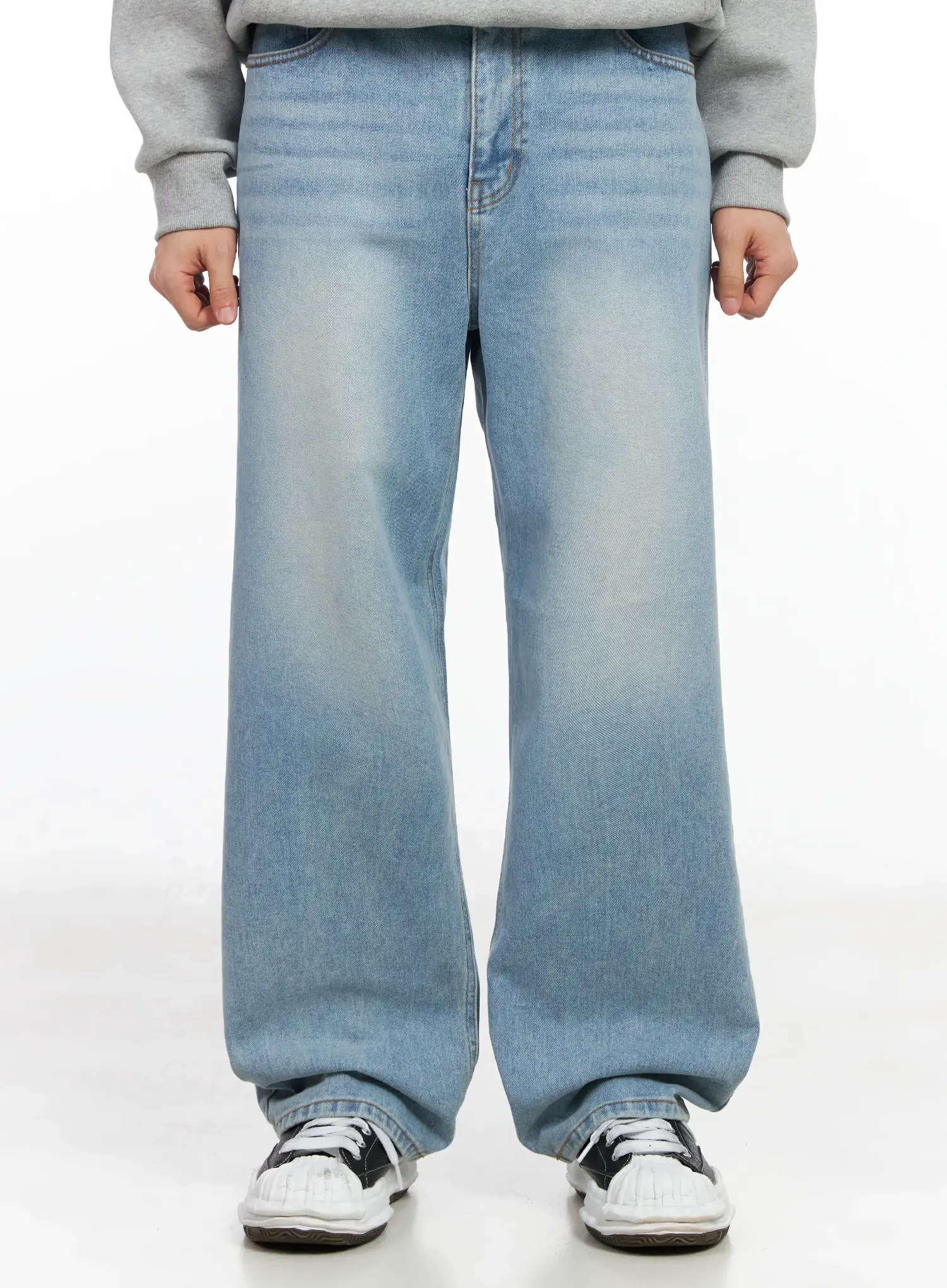 Men's Washed Wide-Fit Jeans IM511