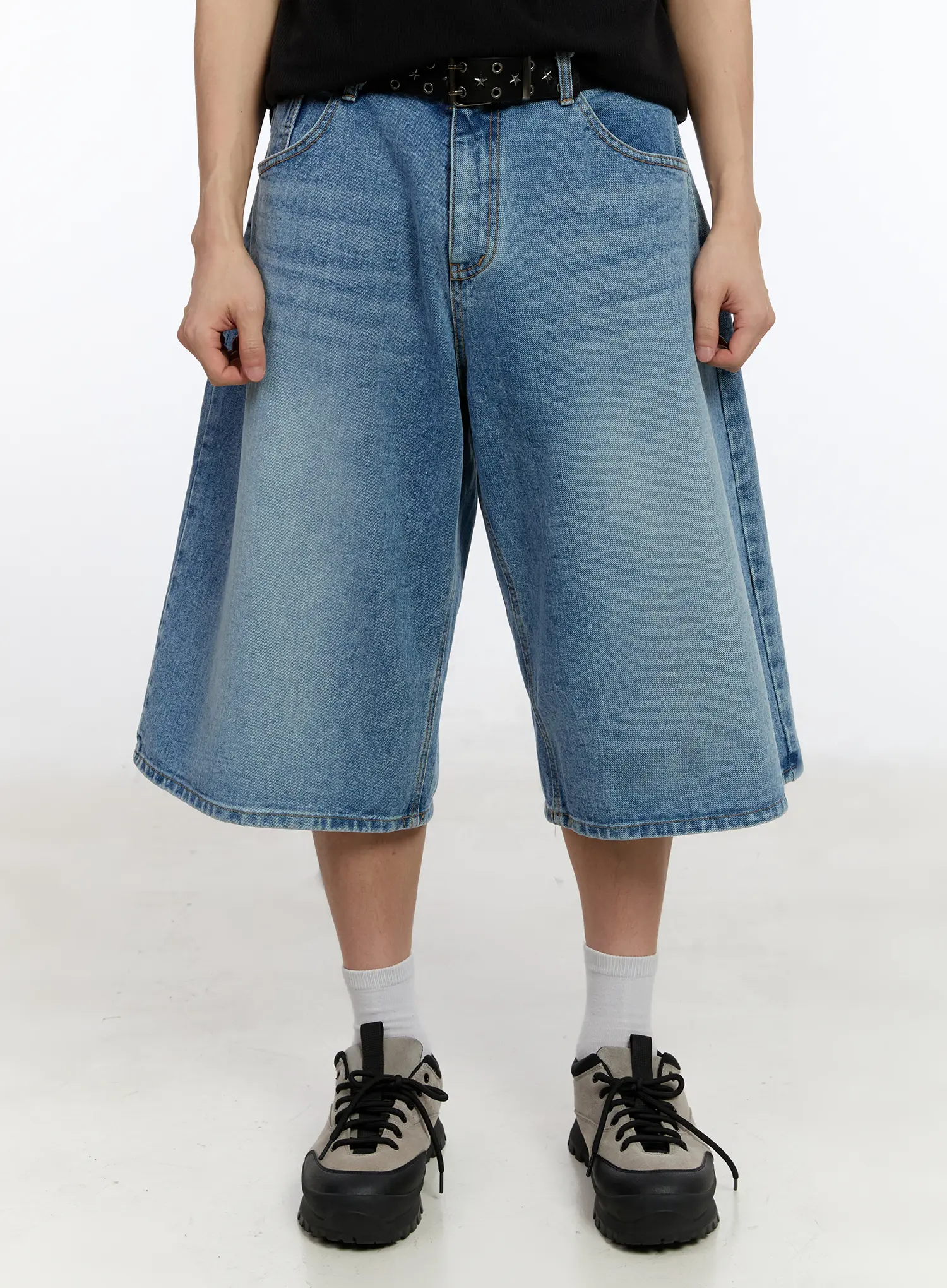 Men's Washed Wide-FIt Jorts IA507