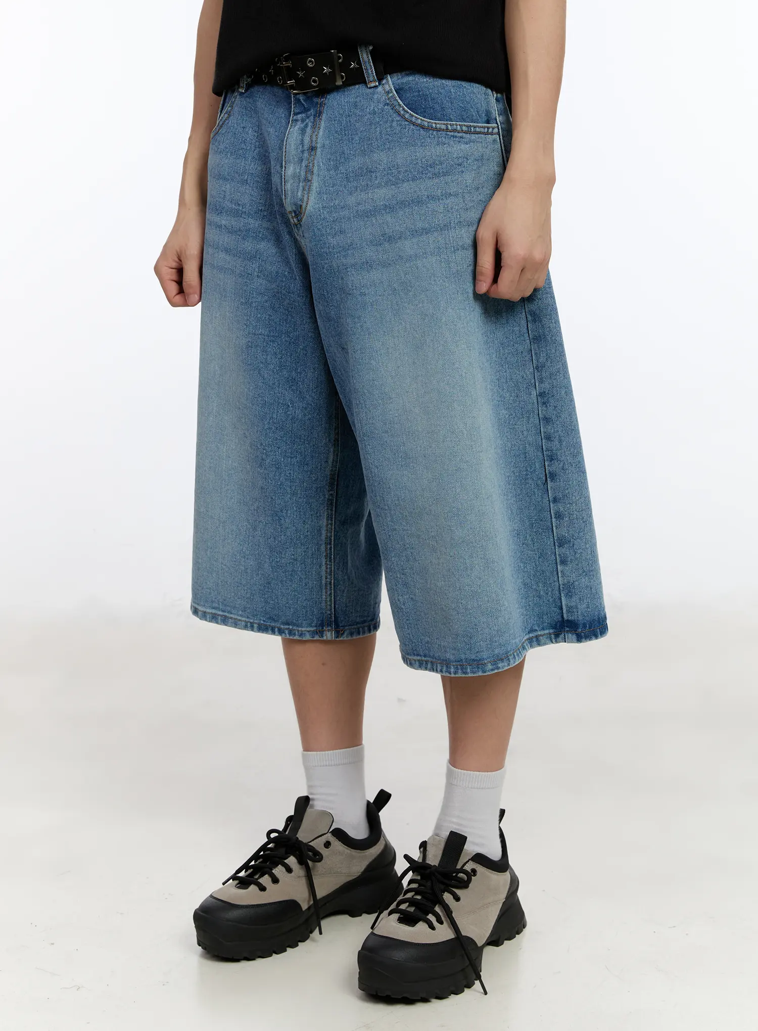 Men's Washed Wide-FIt Jorts IA507 - Image 5