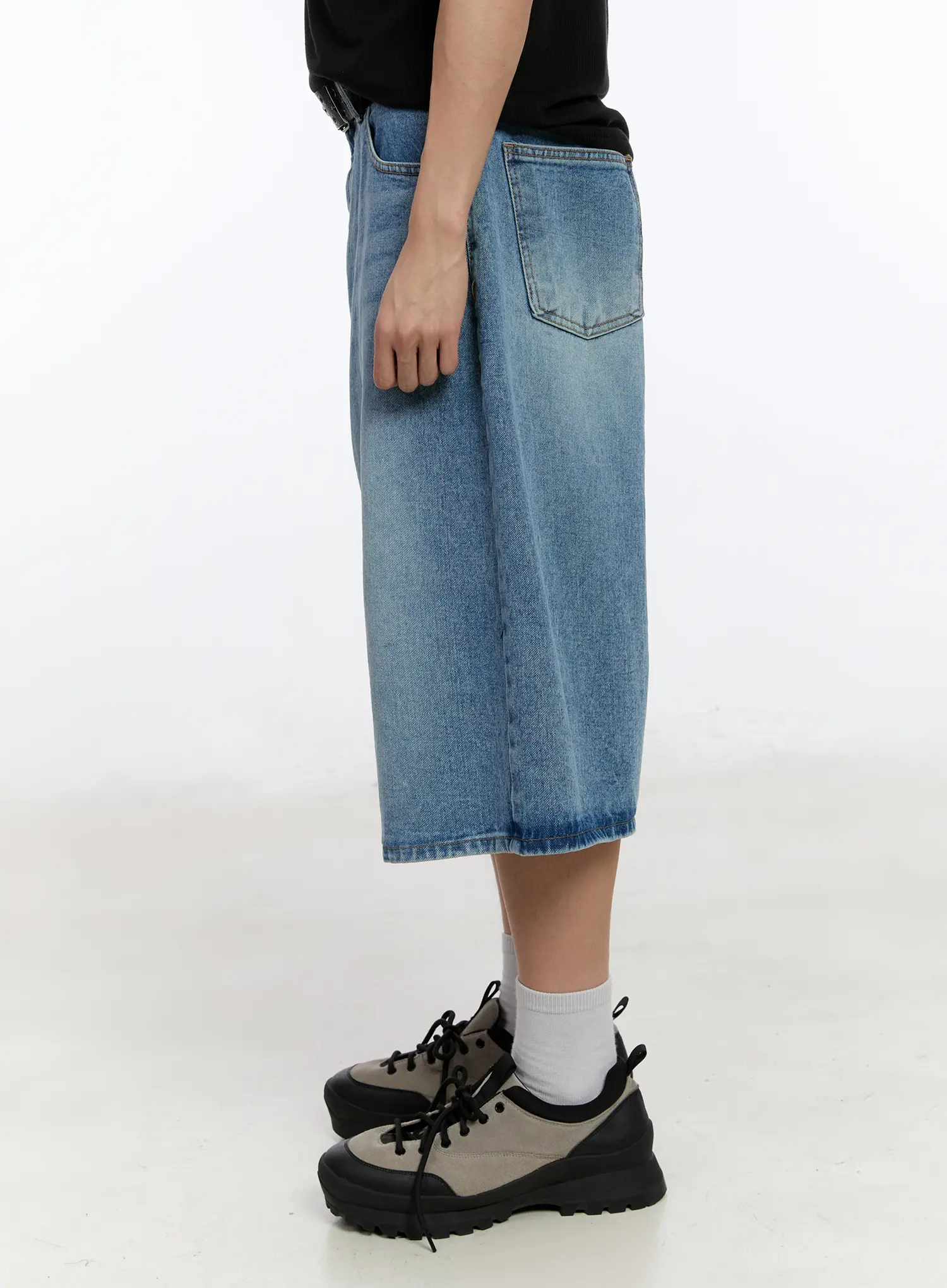 Men's Washed Wide-FIt Jorts IA507 - Image 6