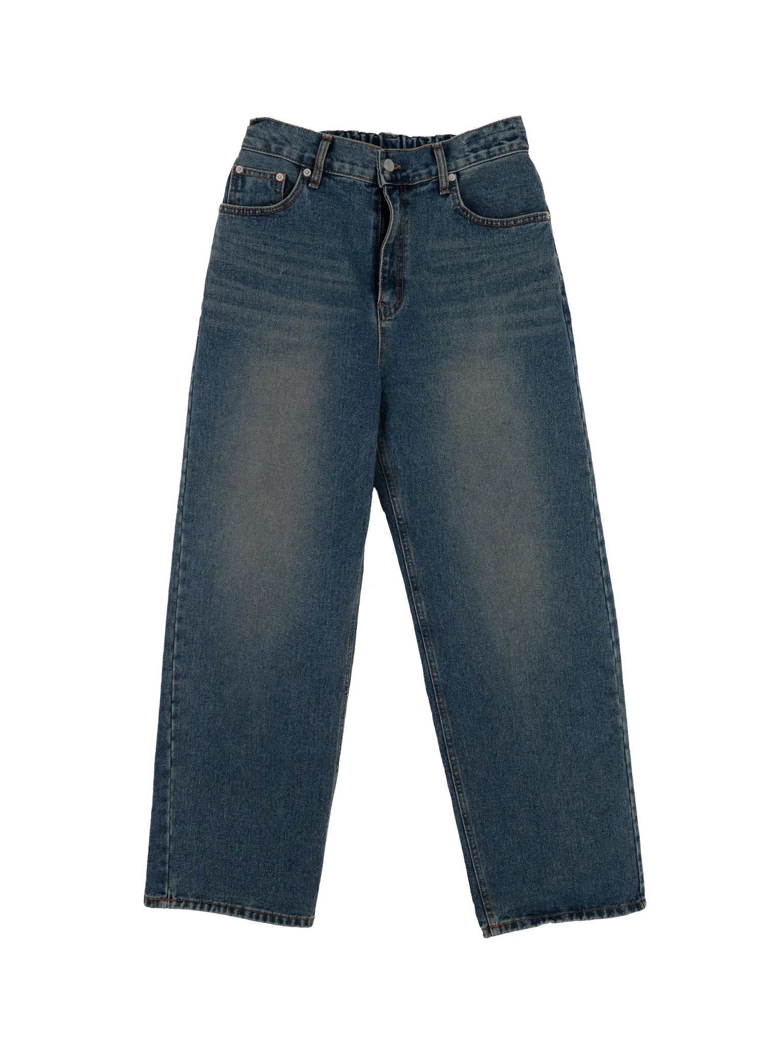 Men's Washed Wide Leg Jeans IF516 - Image 11