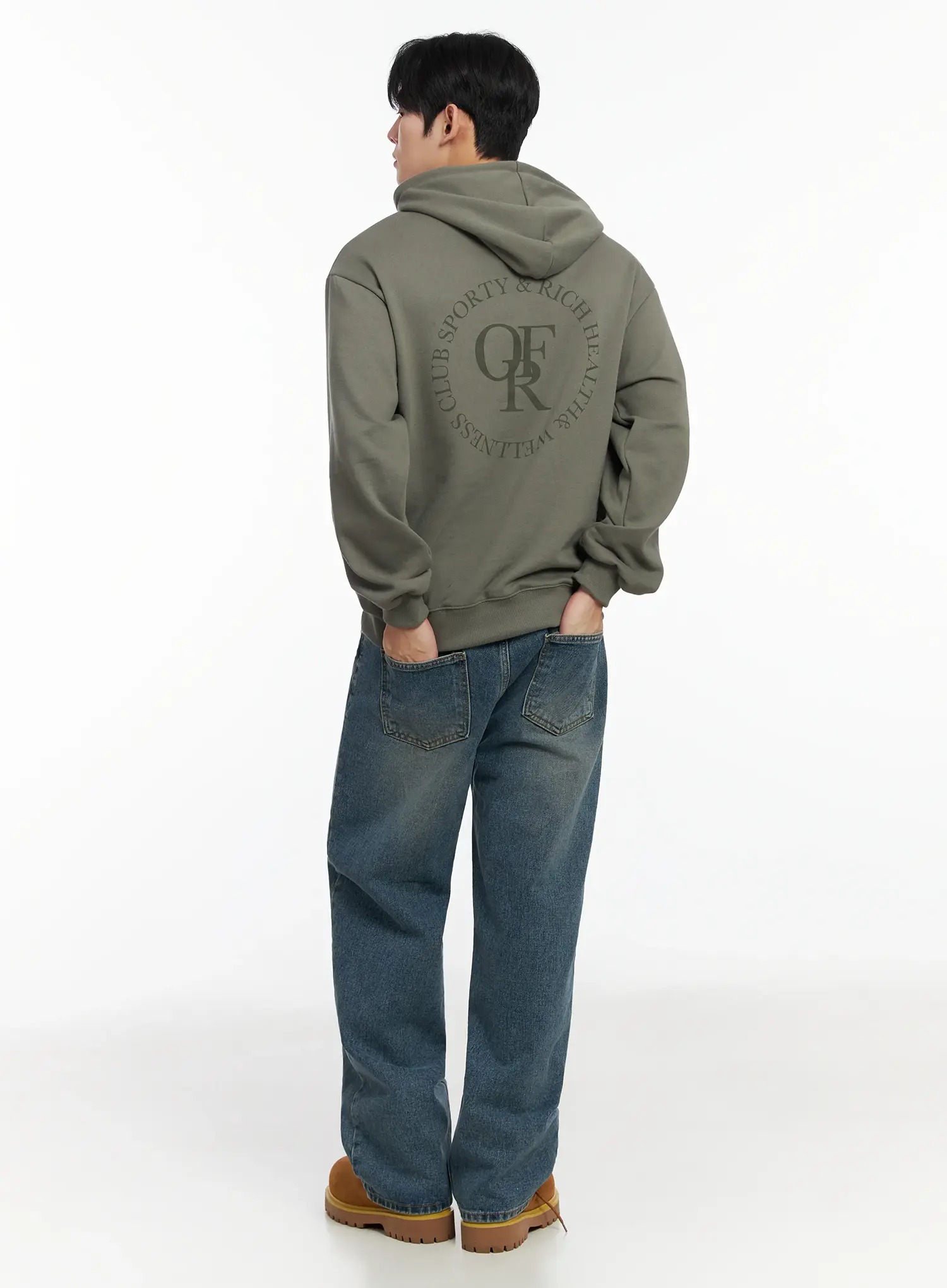 Men's Washed Wide Leg Jeans IF516 - Image 7