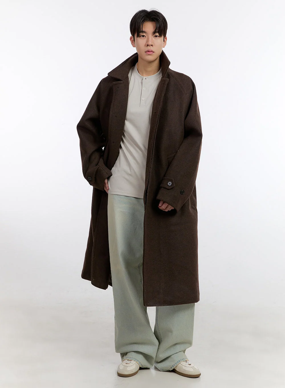Men's Washed Wide-Leg Jeans IF528 - Image 10
