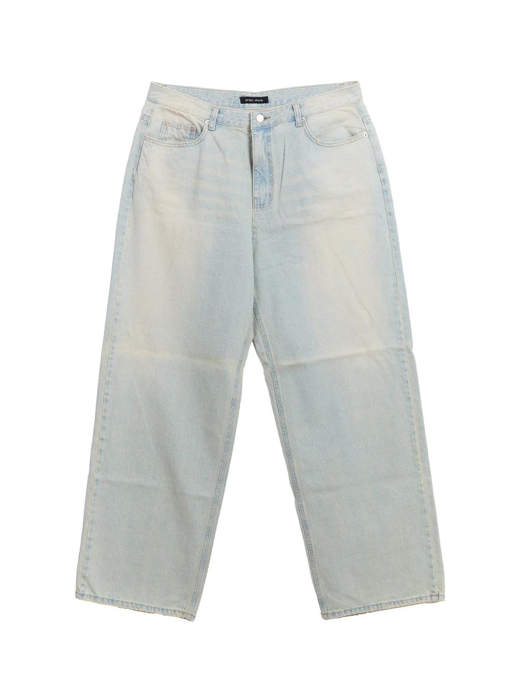 Men's Washed Wide-Leg Jeans IF528 - Image 11