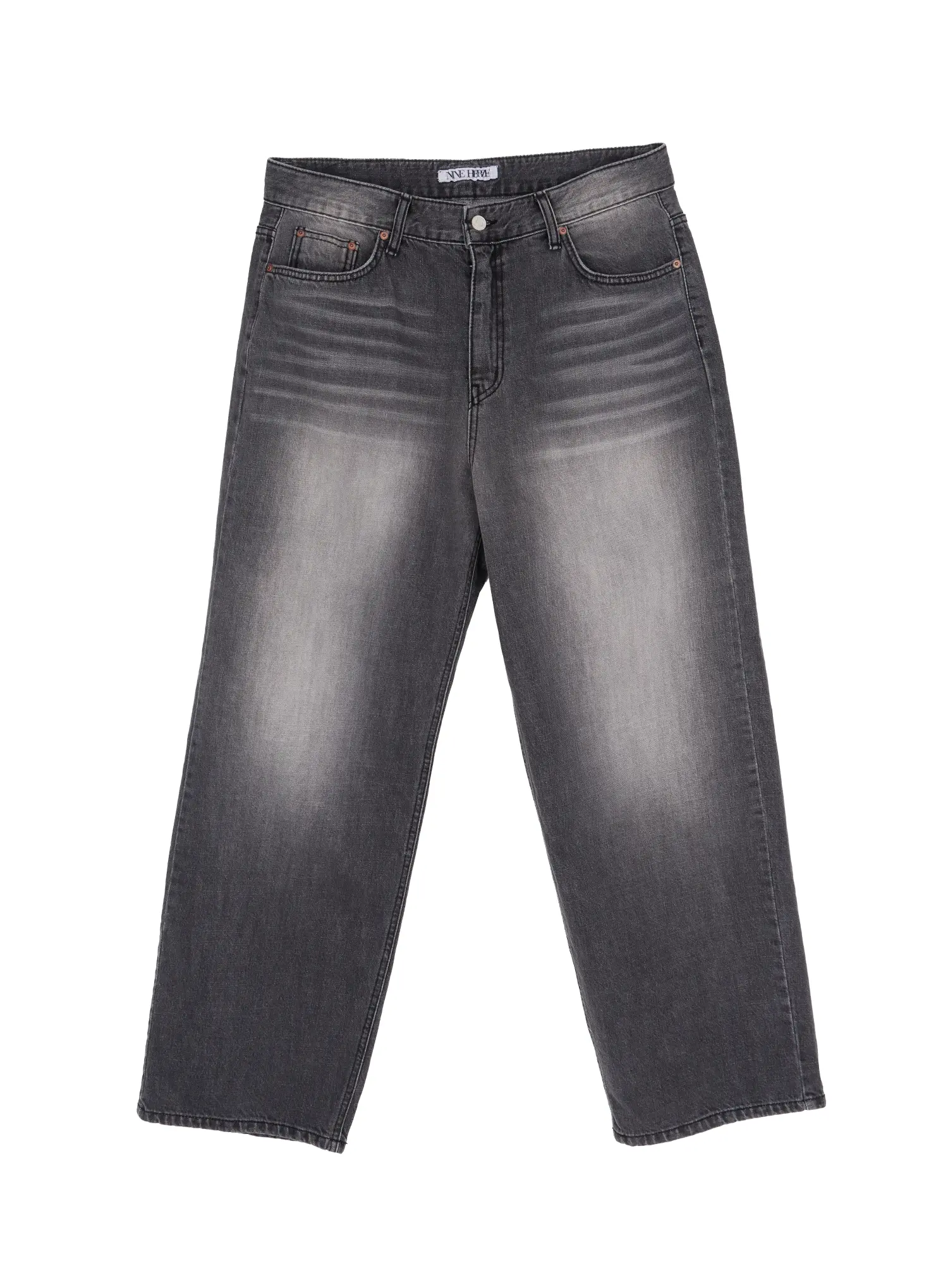 Men's Washed Wide Leg Jeans IM523 - Image 11