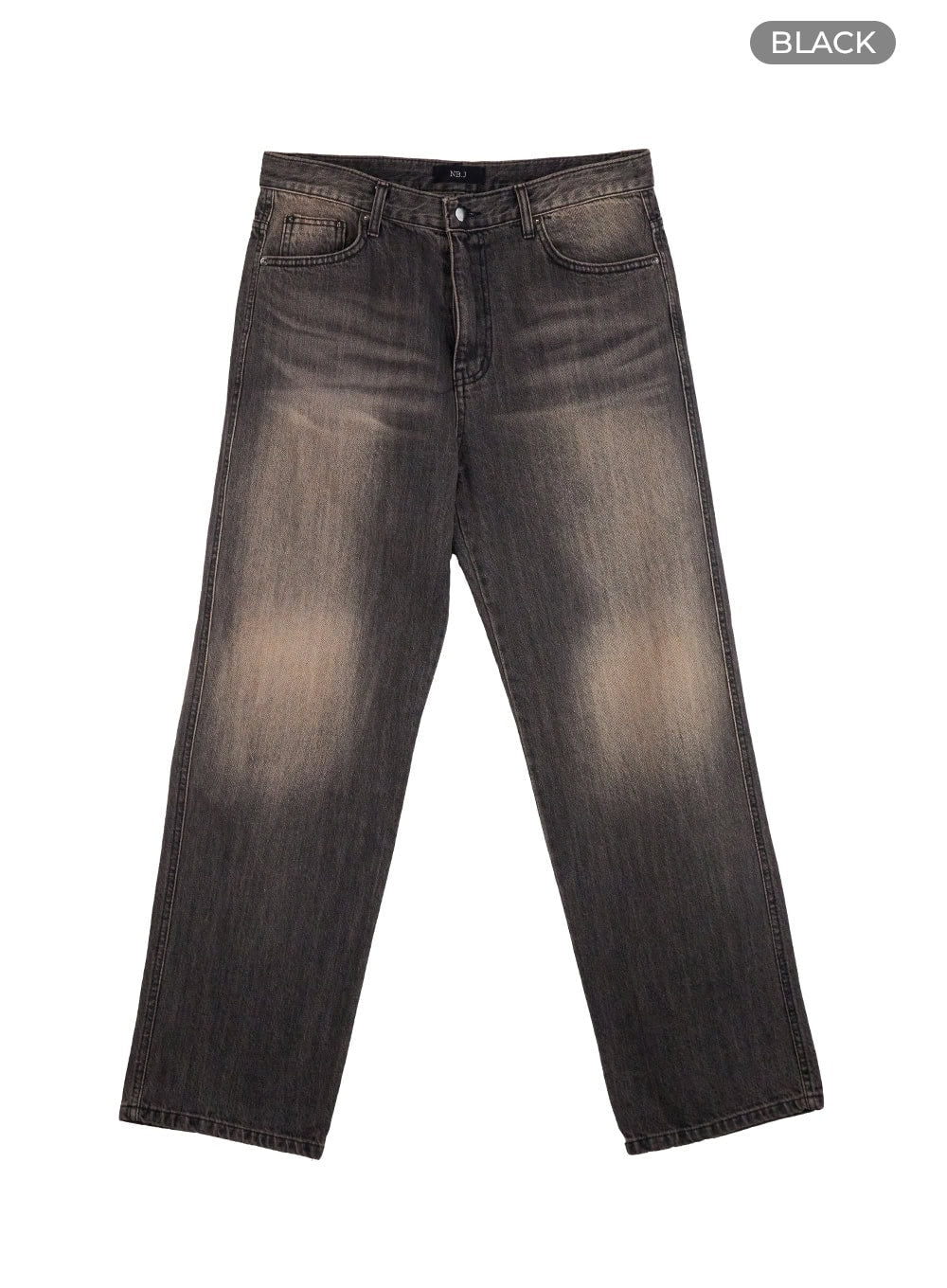 Men's Washed Wide Leg Jeans IO420 - Image 9