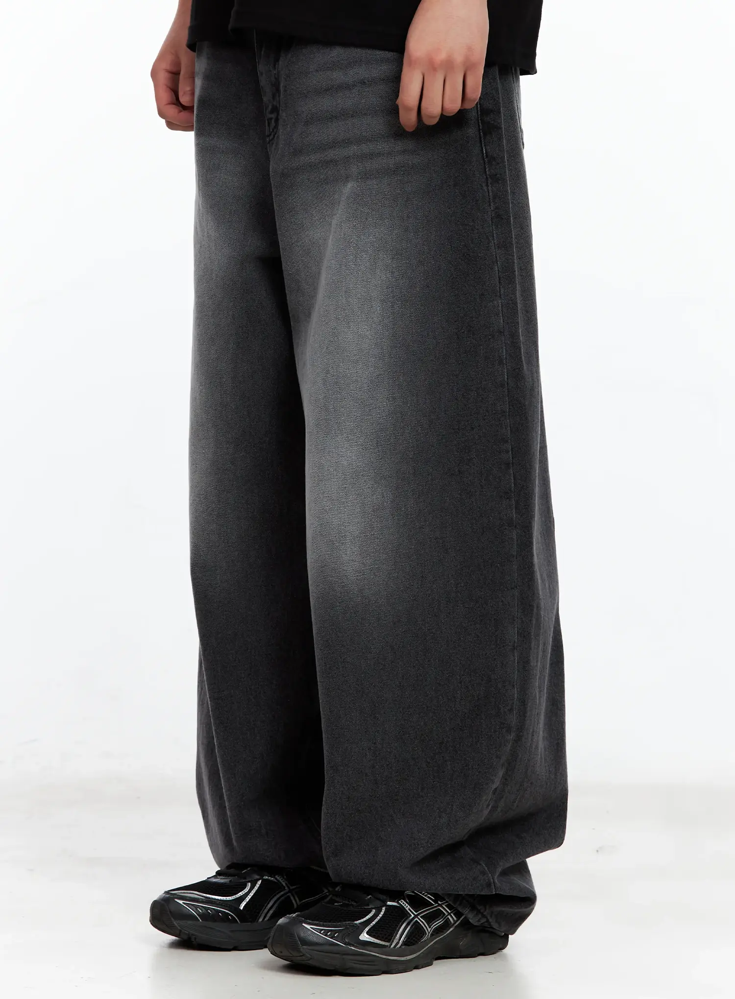 Men's Wide Balloon-Fit Denim Jeans IL514 - Image 6