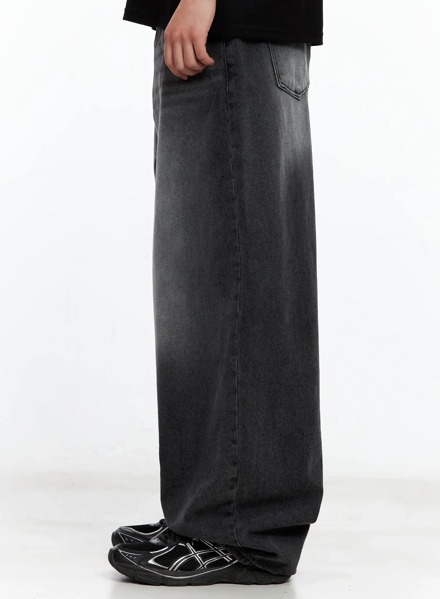 Men's Wide Balloon-Fit Denim Jeans IL514 - Image 7