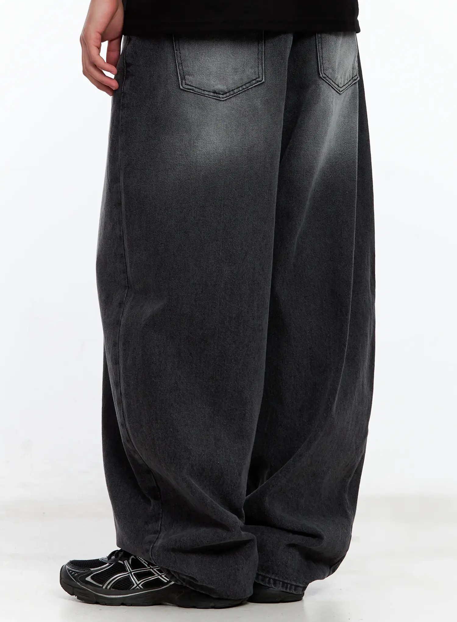 Men's Wide Balloon-Fit Denim Jeans IL514 - Image 8