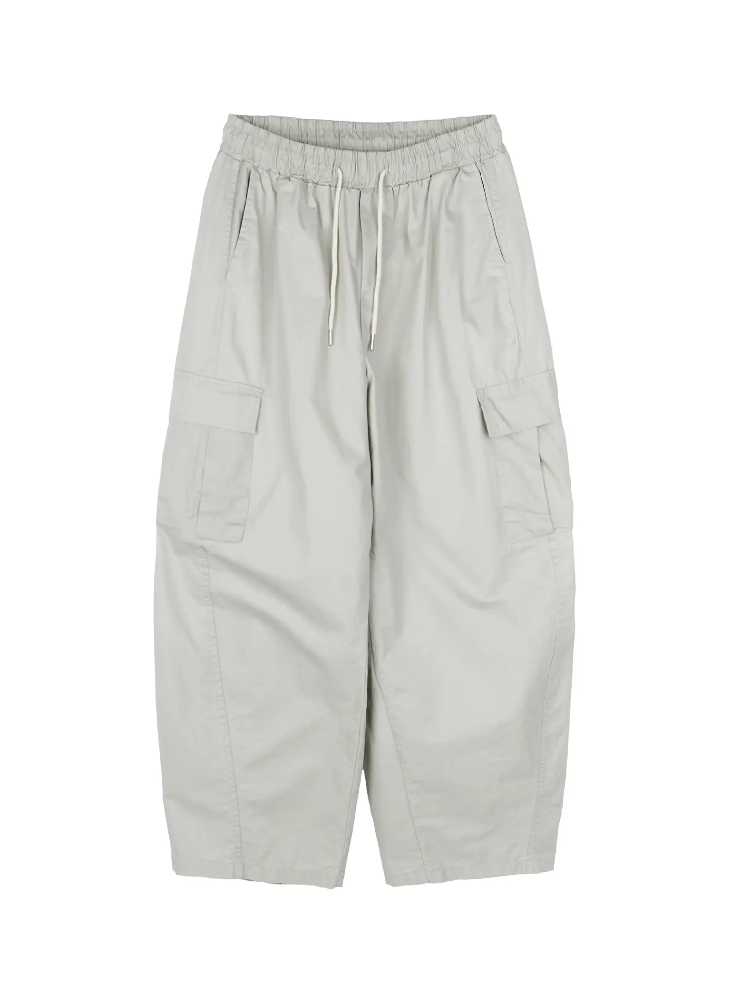 Men's Wide Cargo Pants (Light Gray) IY506 - Image 2