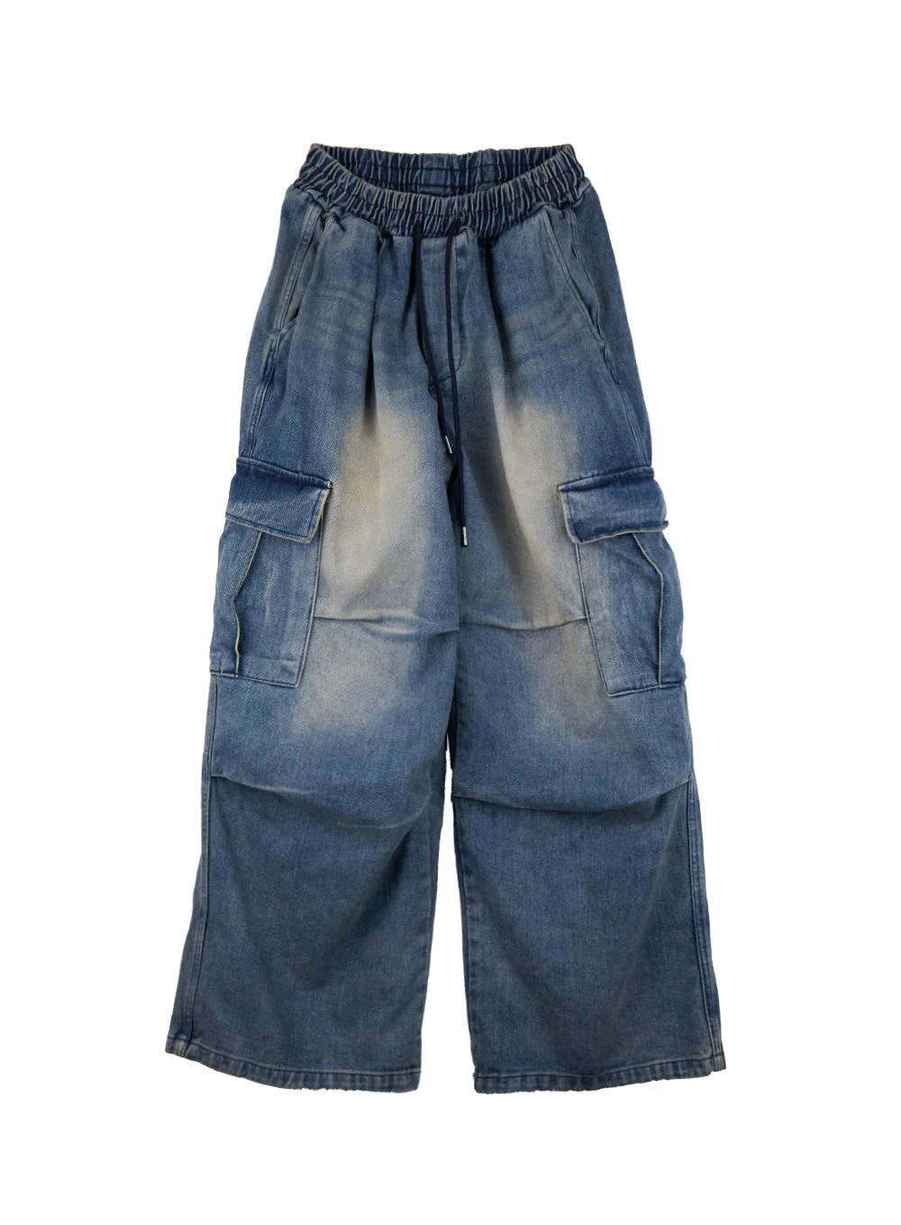 Men's Wide-Fit Denim Cargo Jeans ID427 - Image 10