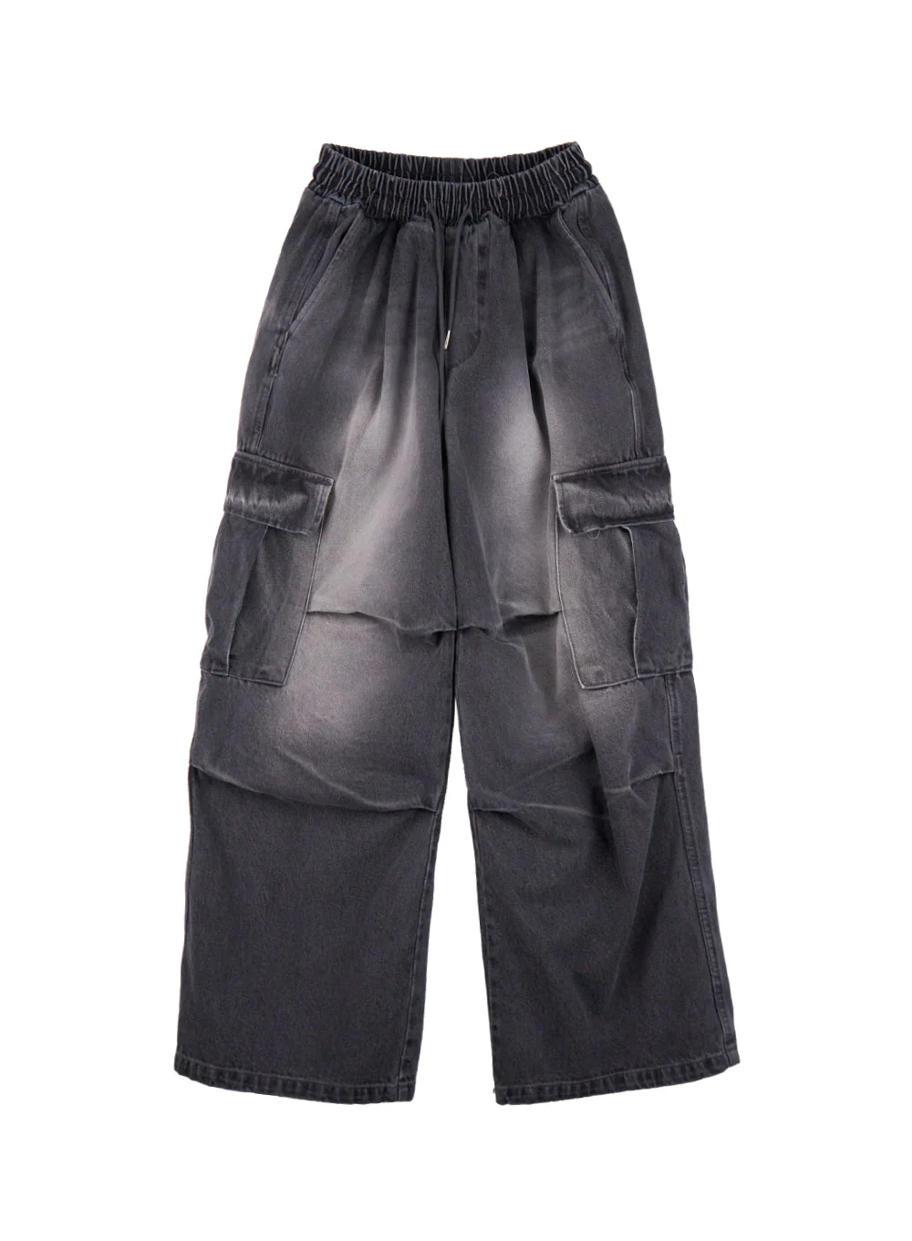 Men's Wide-Fit Denim Cargo Jeans ID427 - Image 12