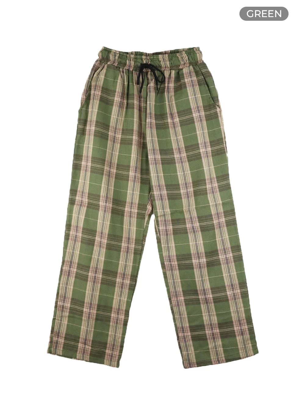 Men's Wide Fit Gingham Trousers IA401 - Image 13