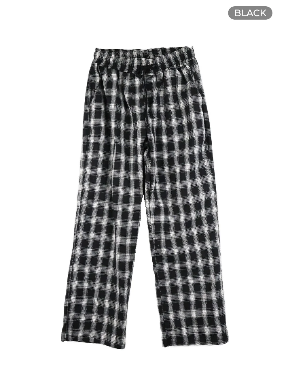 Men's Wide Fit Gingham Trousers IA401 - Image 9