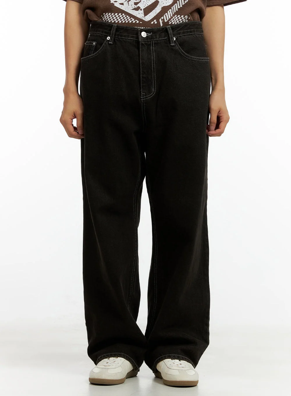 Men's Wide Fit Washed Baggy Jeans CL429