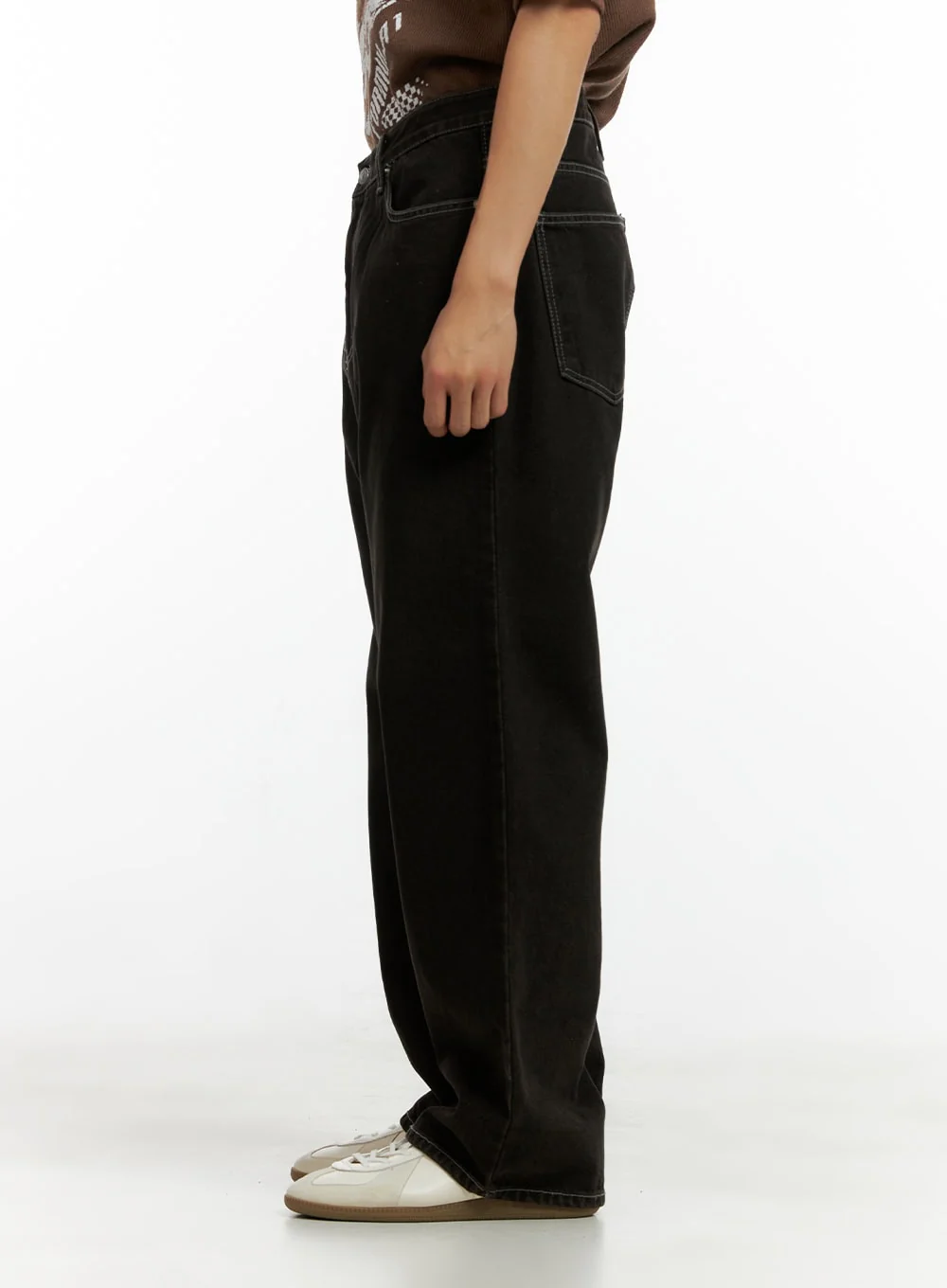 Men's Wide Fit Washed Baggy Jeans CL429 - Image 3