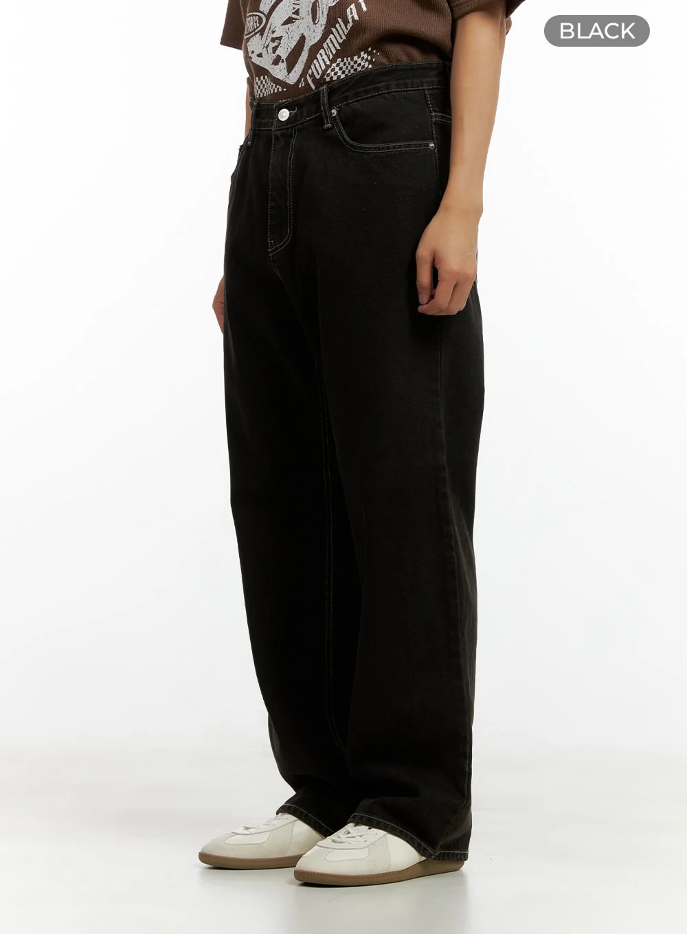 Men's Wide Fit Washed Baggy Jeans CL429 - Image 7