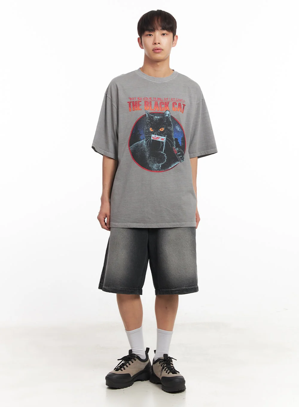 Men's Wide-Fit Washed Jorts IA521