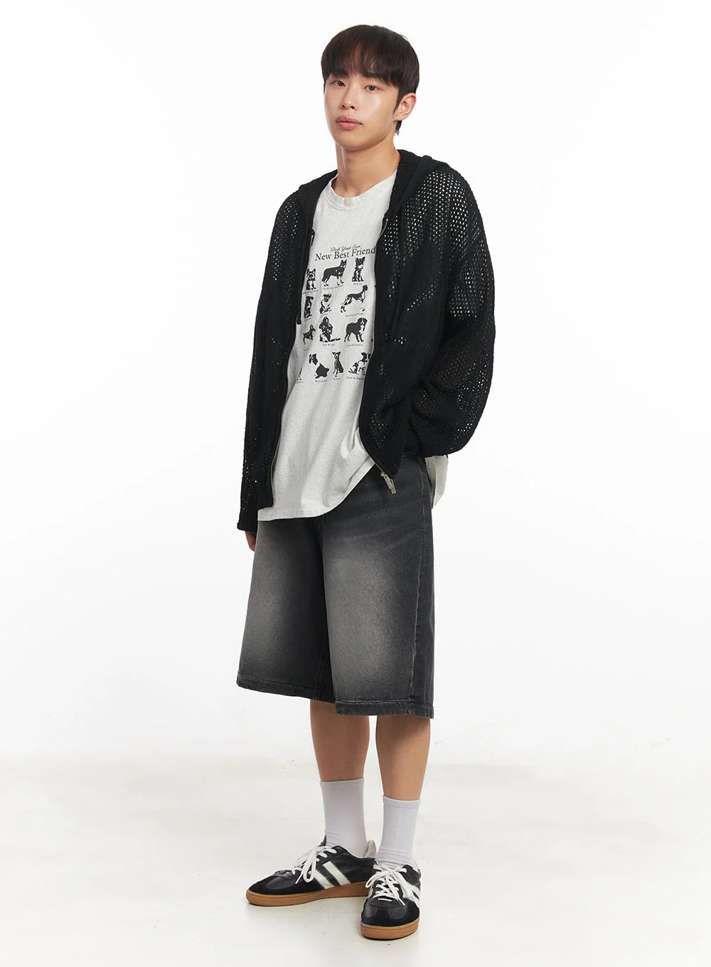 Men's Wide-Fit Washed Jorts IA521 - Image 12